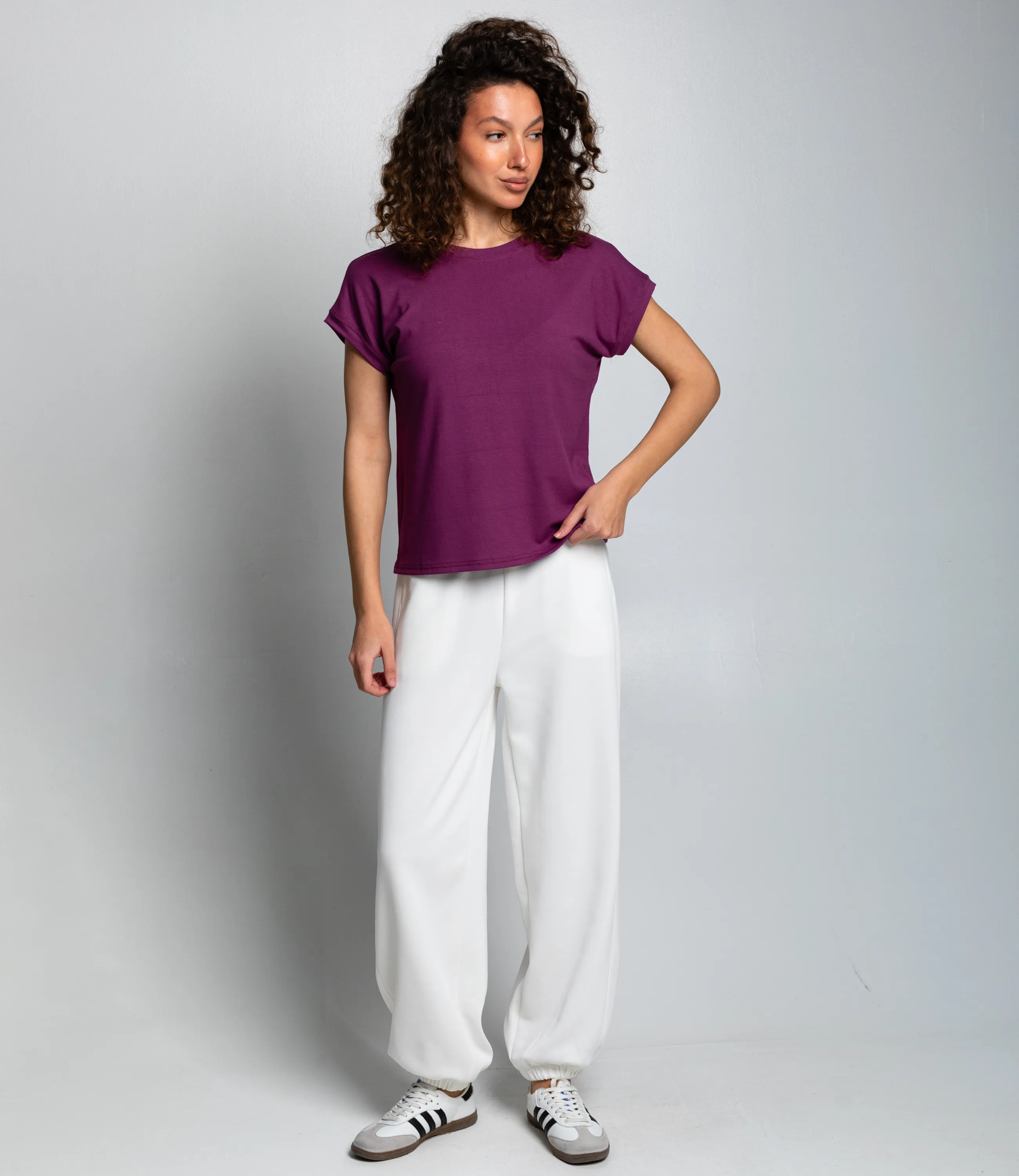 Футболка #КТ1016 (1)-1, фиолетовый - фото 4