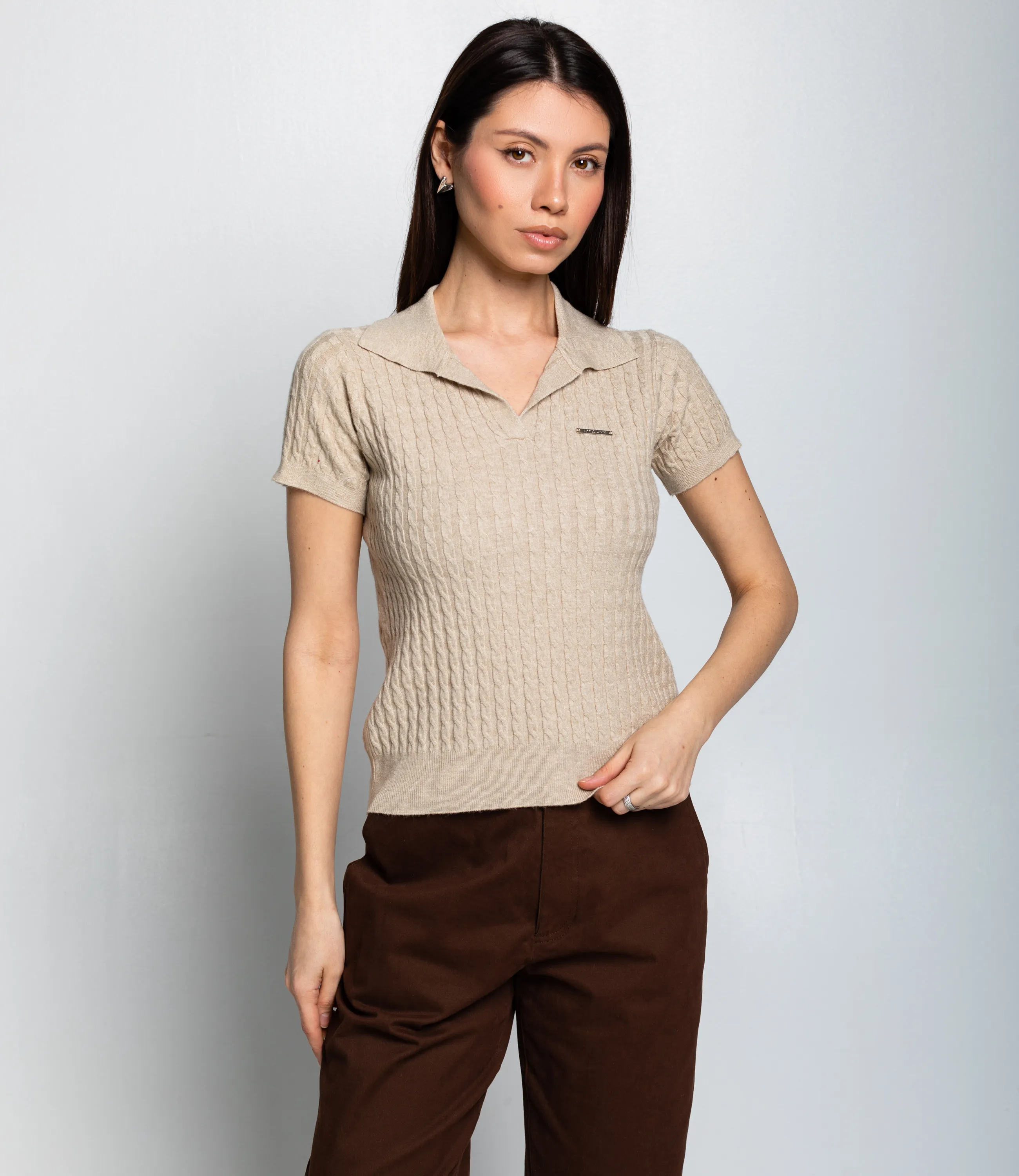 Футболка #КТ933 (3), бежевый - фото 1