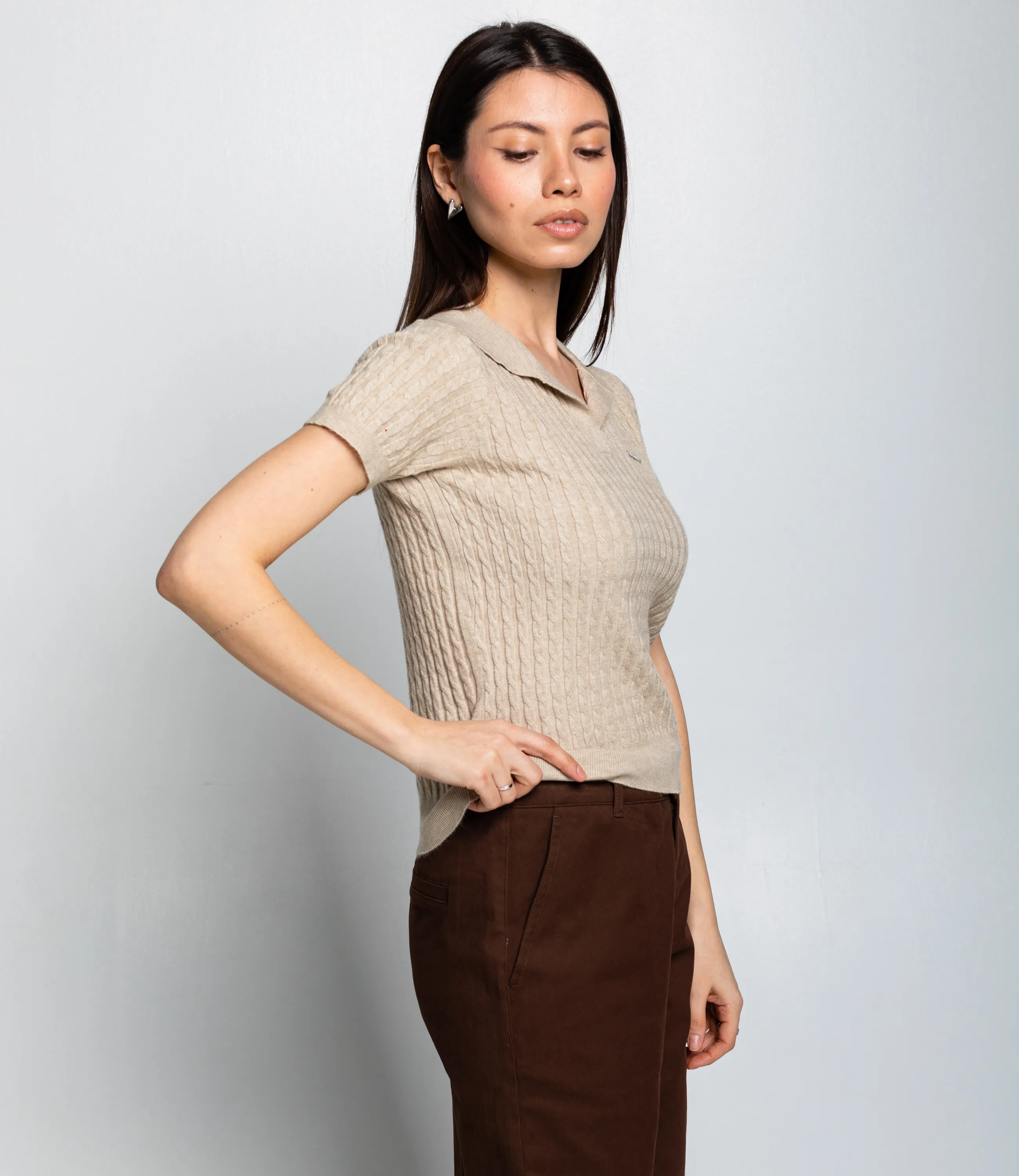 Футболка #КТ933 (3), бежевый - фото 2