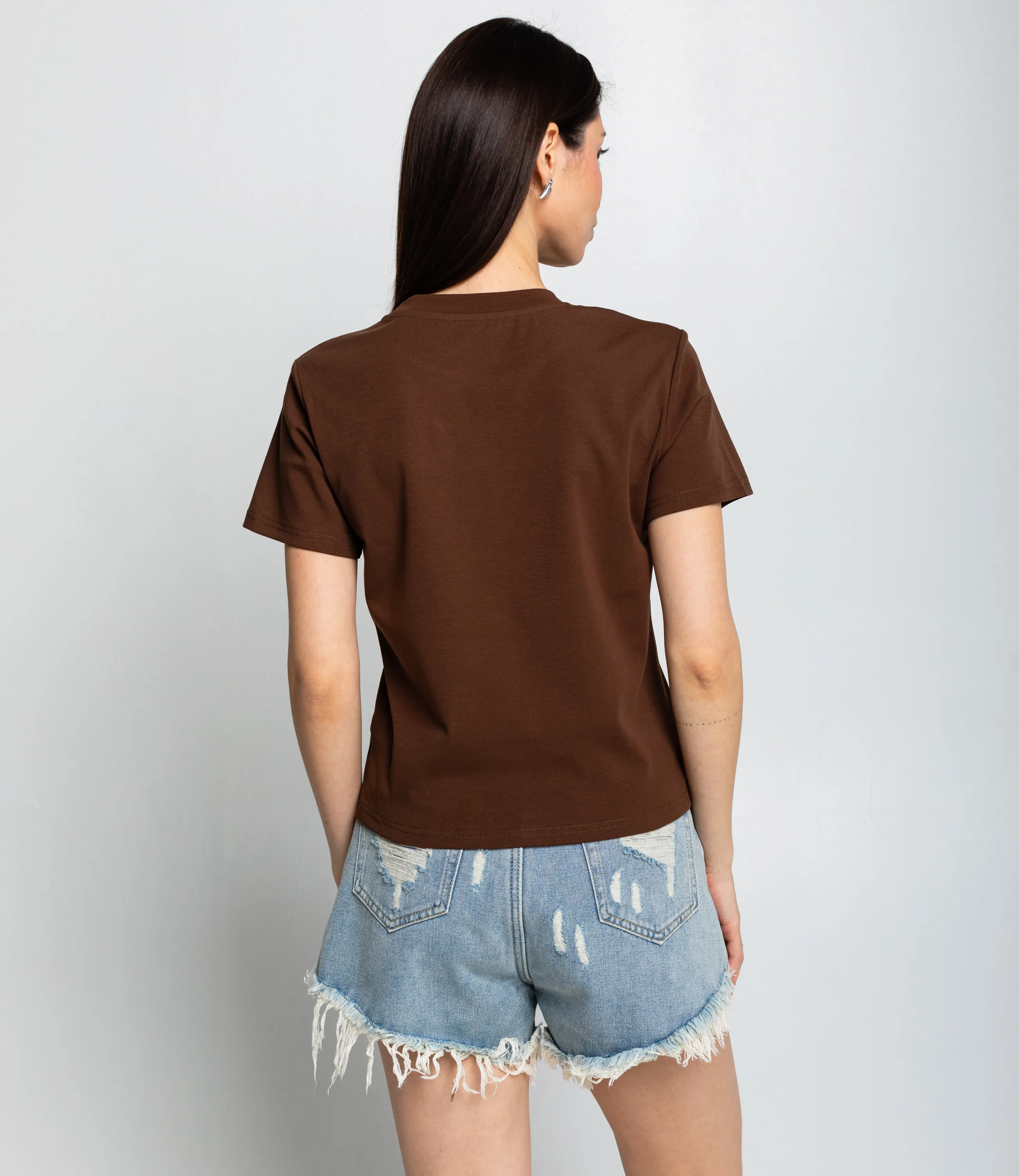 Футболка #КТ230, шоколадный - фото 3