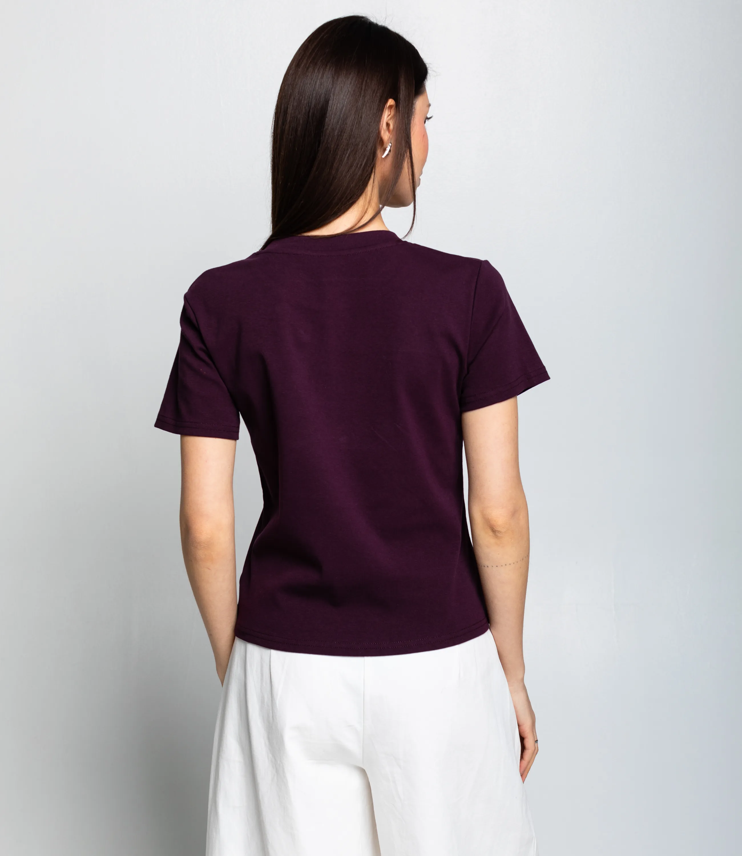 Футболка #КТ230, тёмно-фиолетовый - фото 3