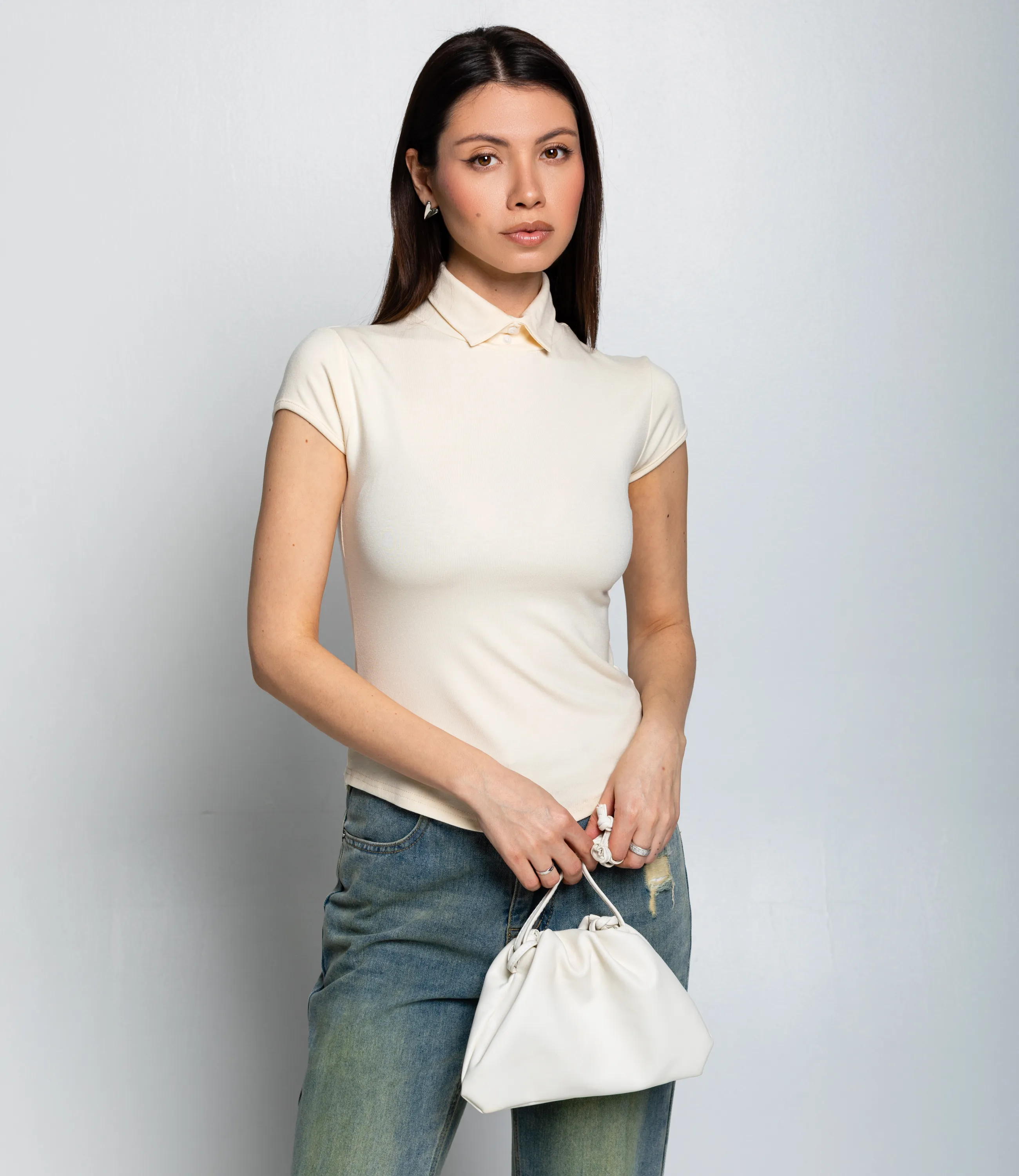 Футболка #КТ6845 (1), кремовый - фото 1