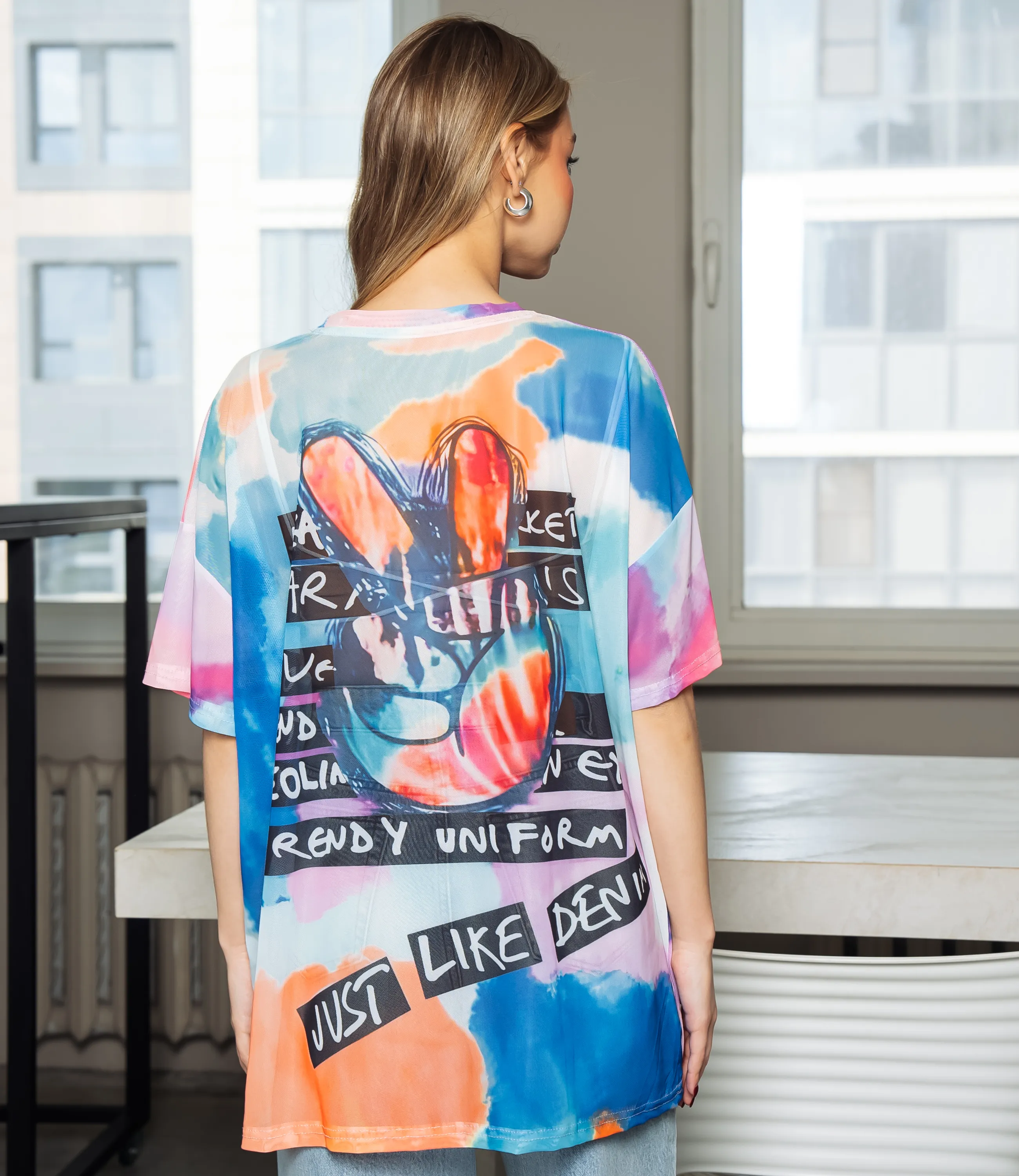 Футболка #КТ11 (12), сиреневый, оранжевый - фото 3