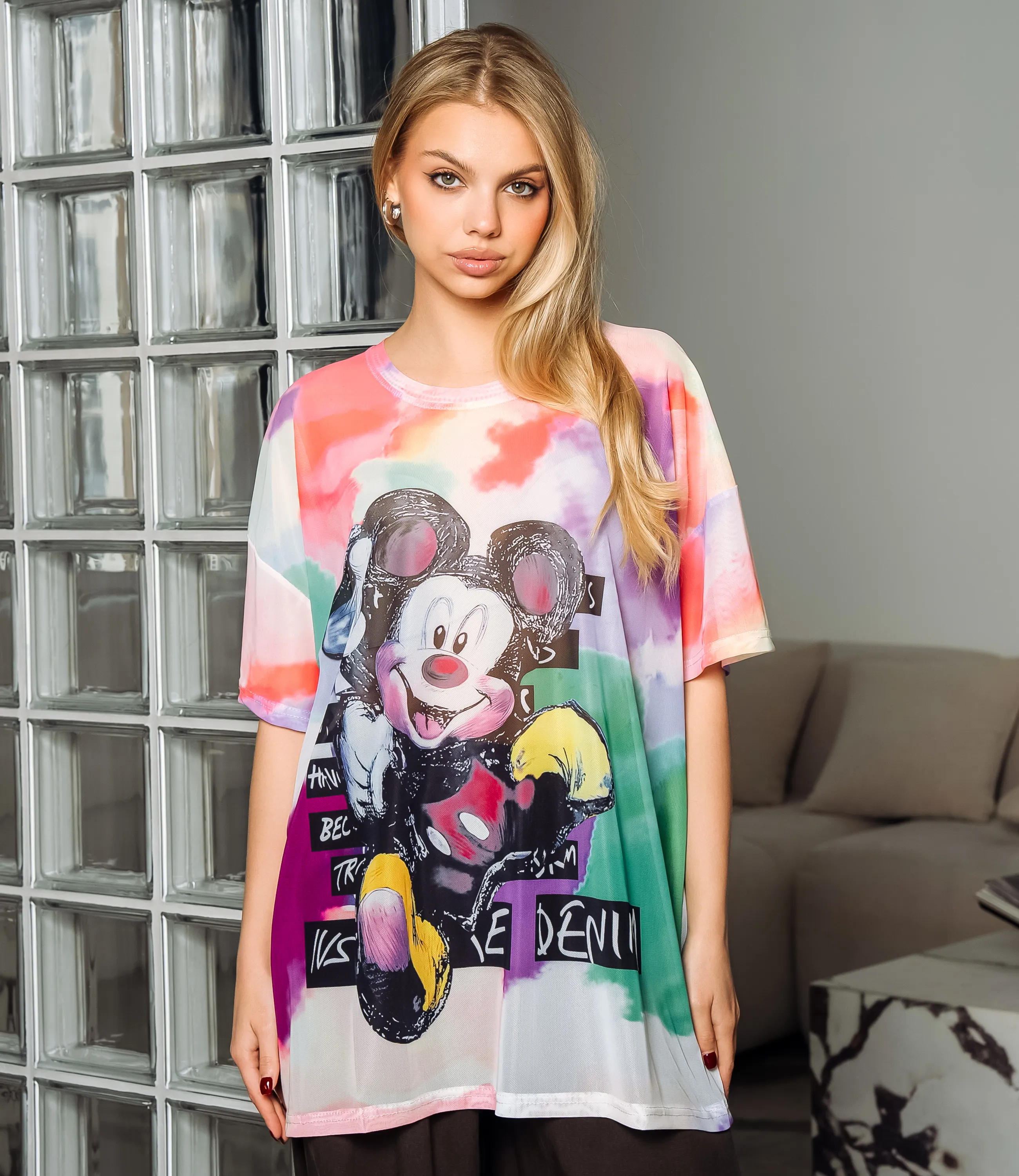 Футболка #КТ11 (12), розовый, зелёный - фото 1