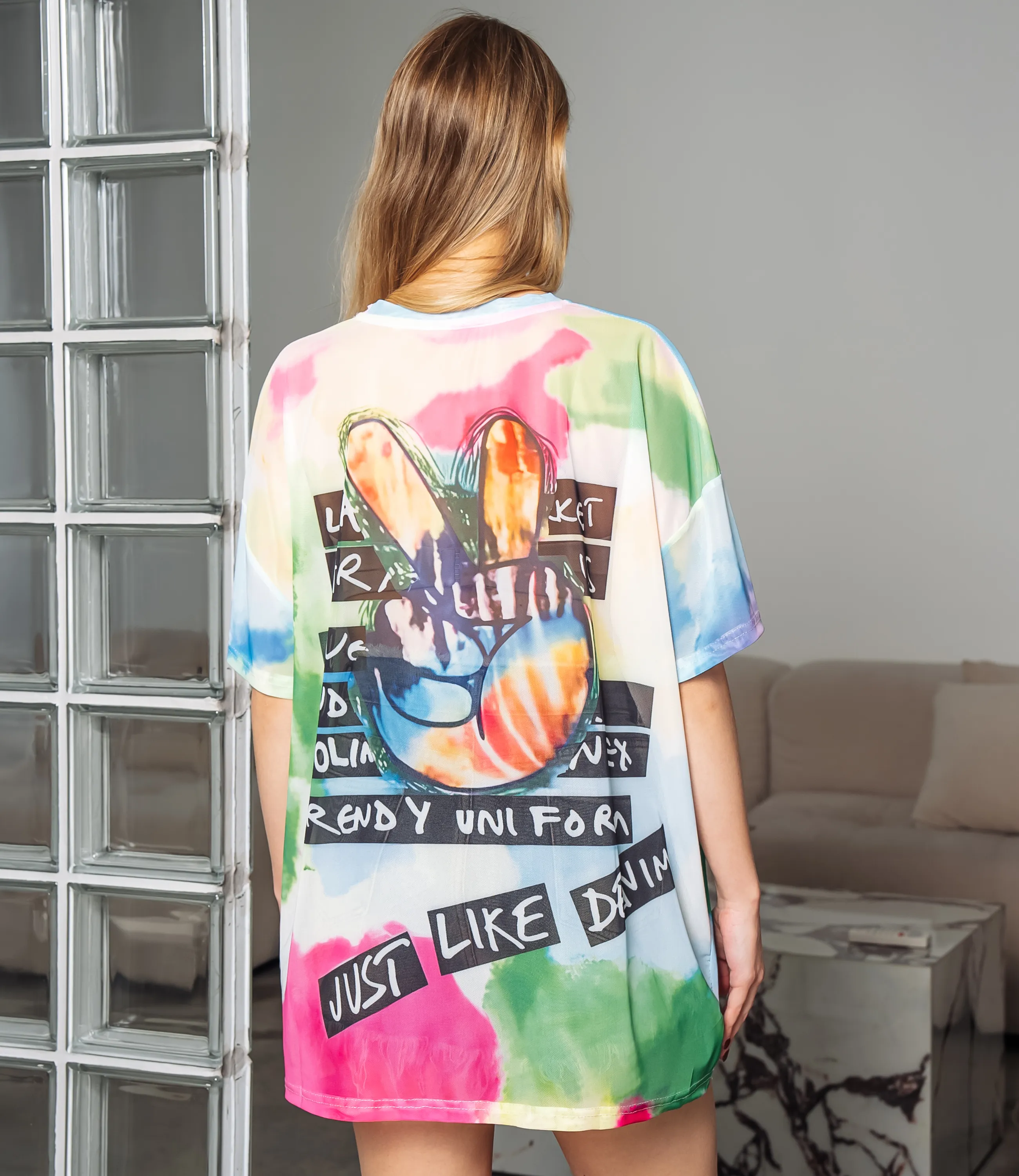 Футболка #КТ11 (12), голубой, зелёный - фото 3