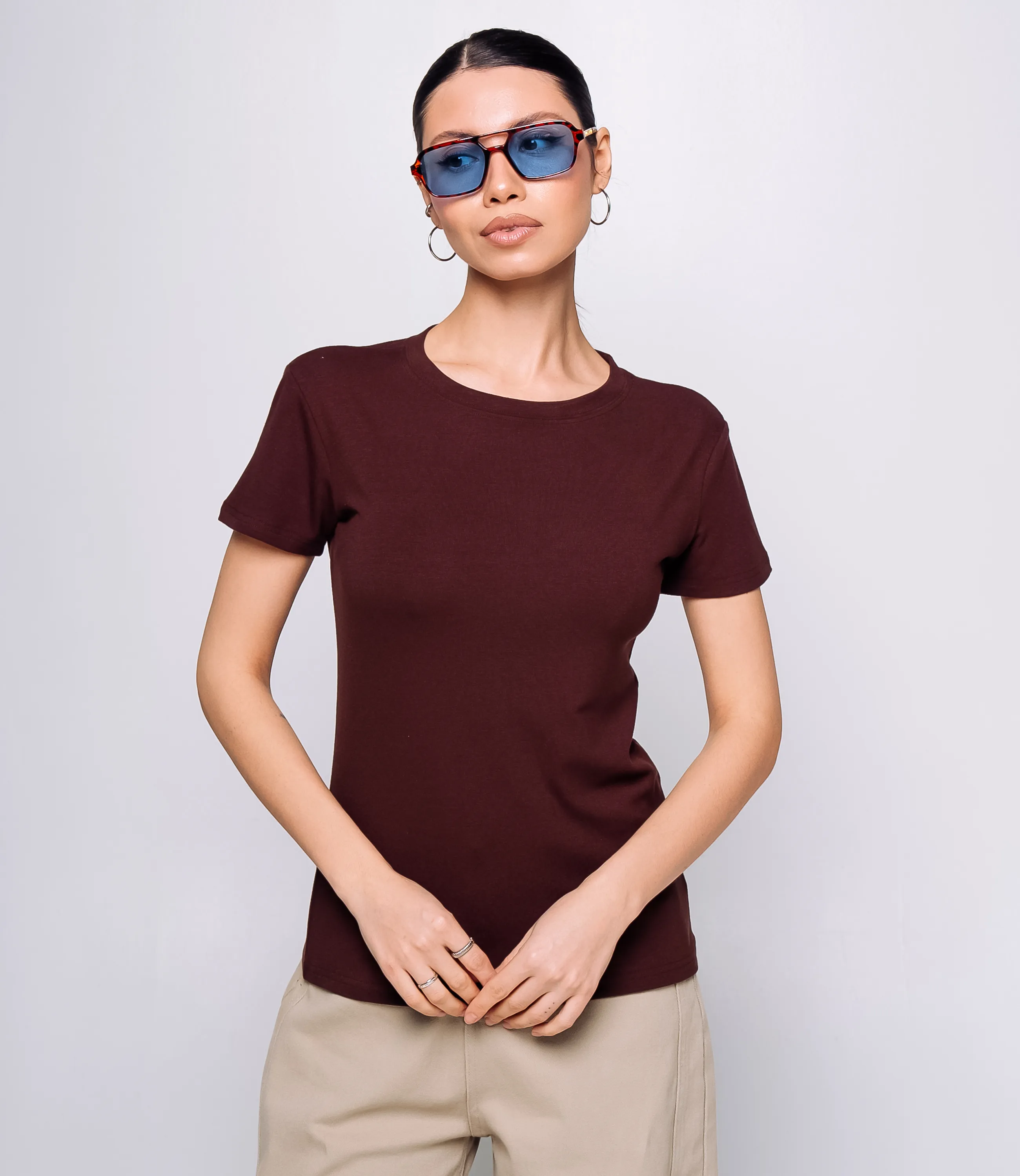 Футболка #КТ9005 (1), шоколадный - фото 1