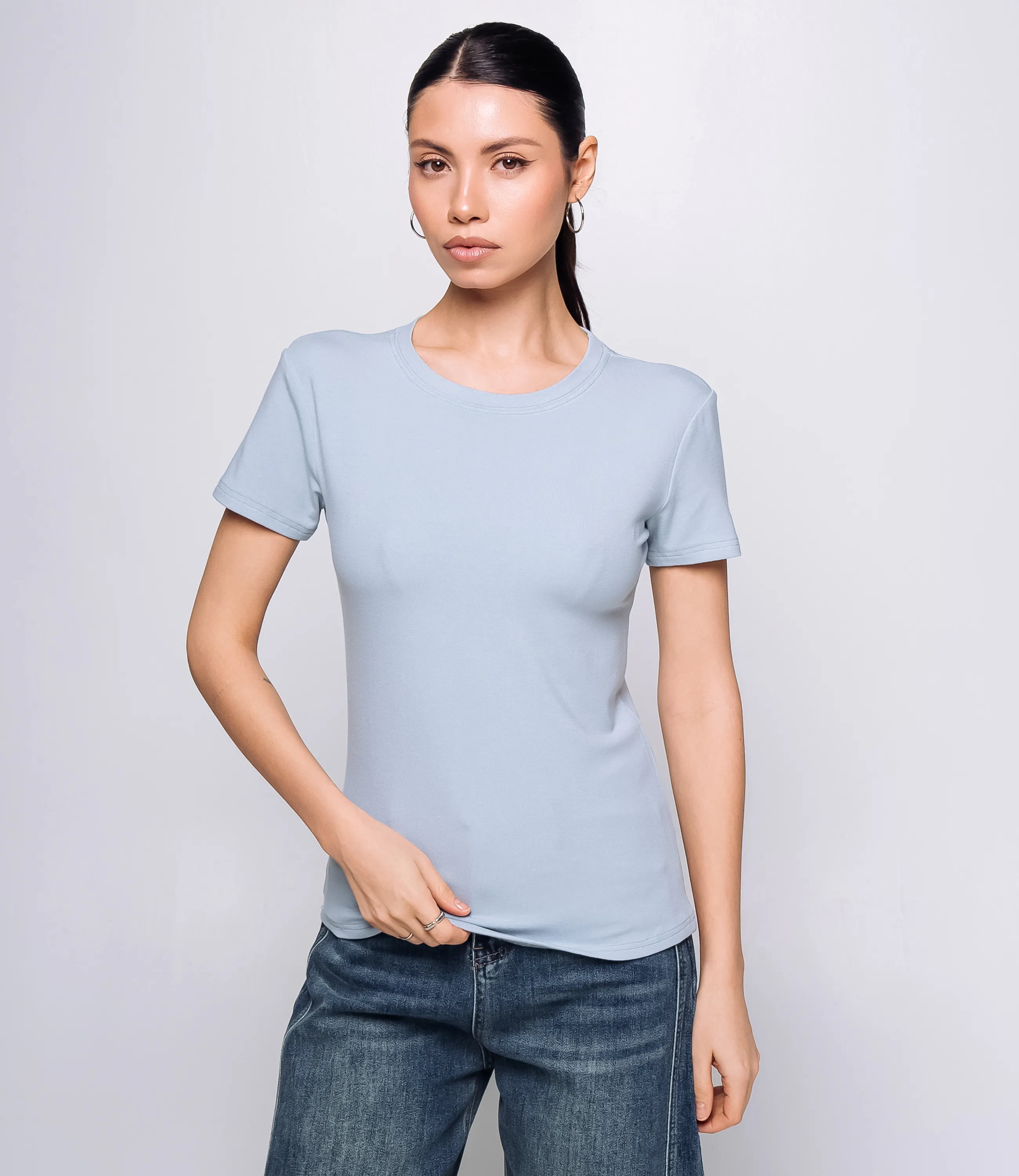 Футболка #КТ9005 (1), голубой - фото 1