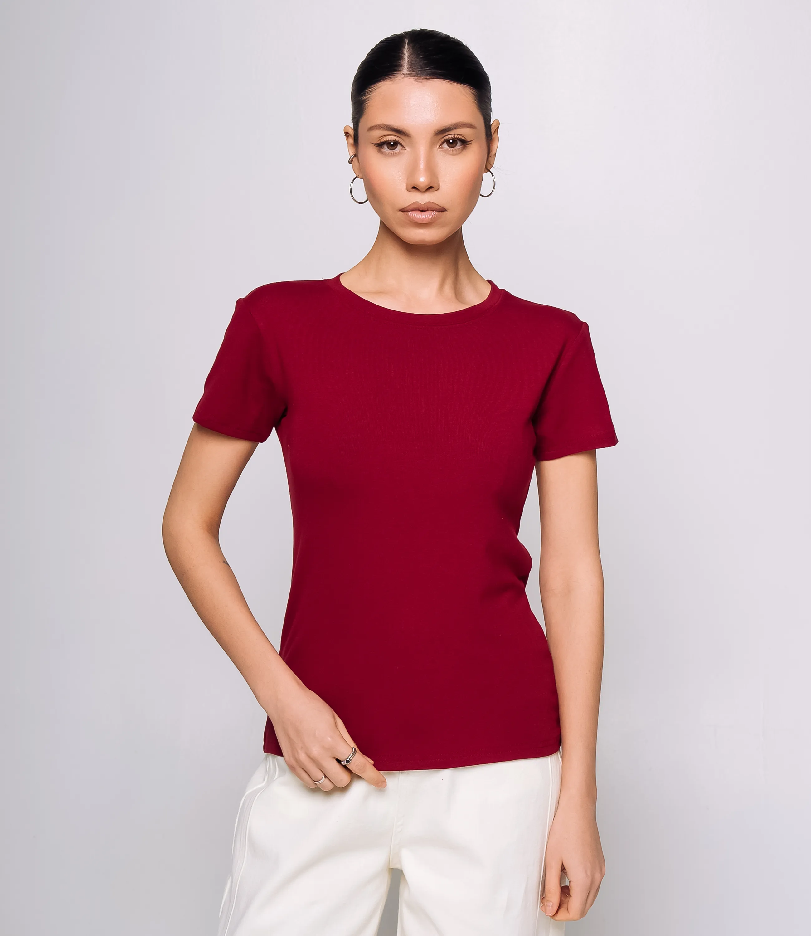 Футболка #КТ9005 (1), бордовый - фото 1