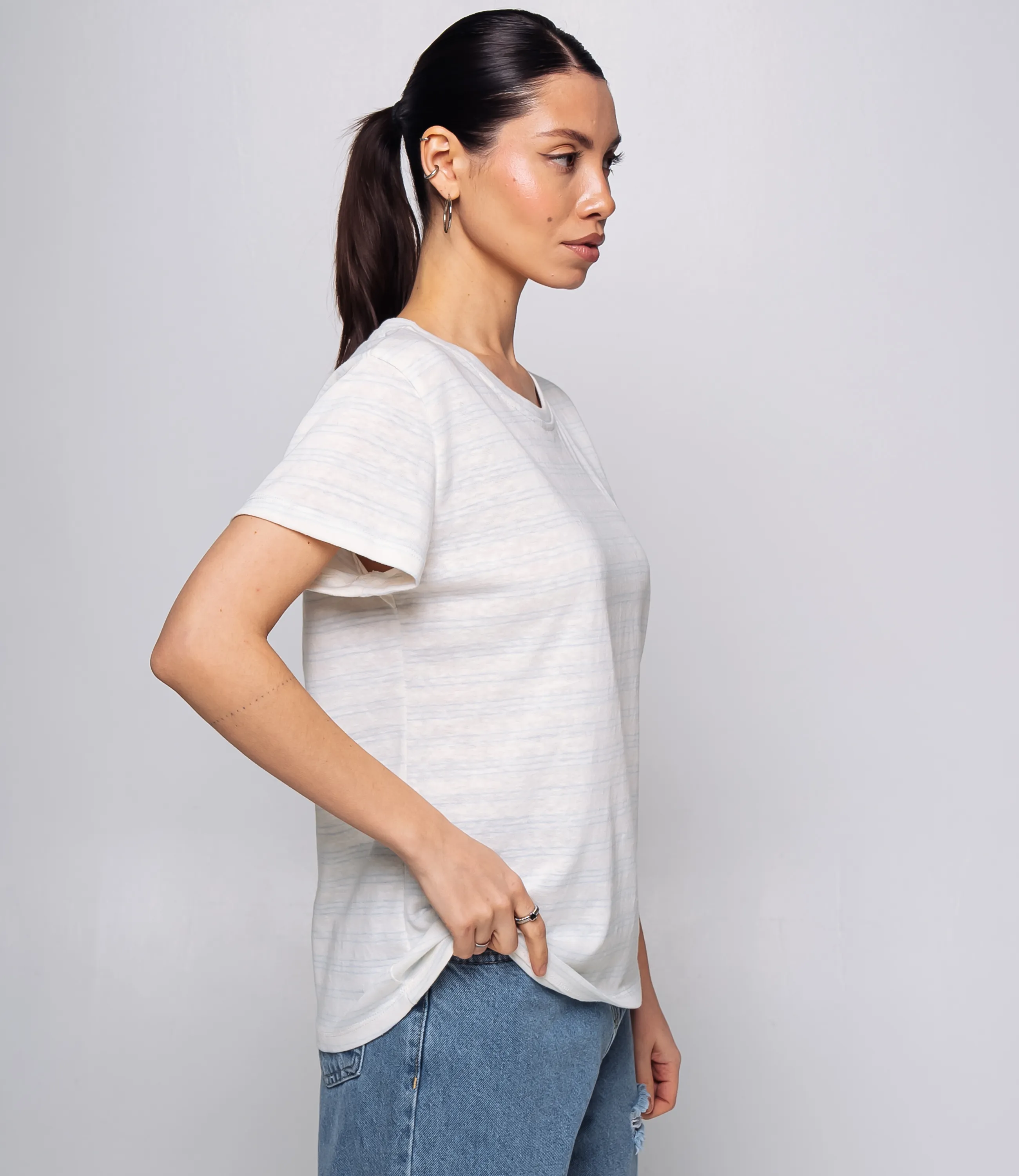 Футболка #КТ9101 (2), голубой, белый - фото 2