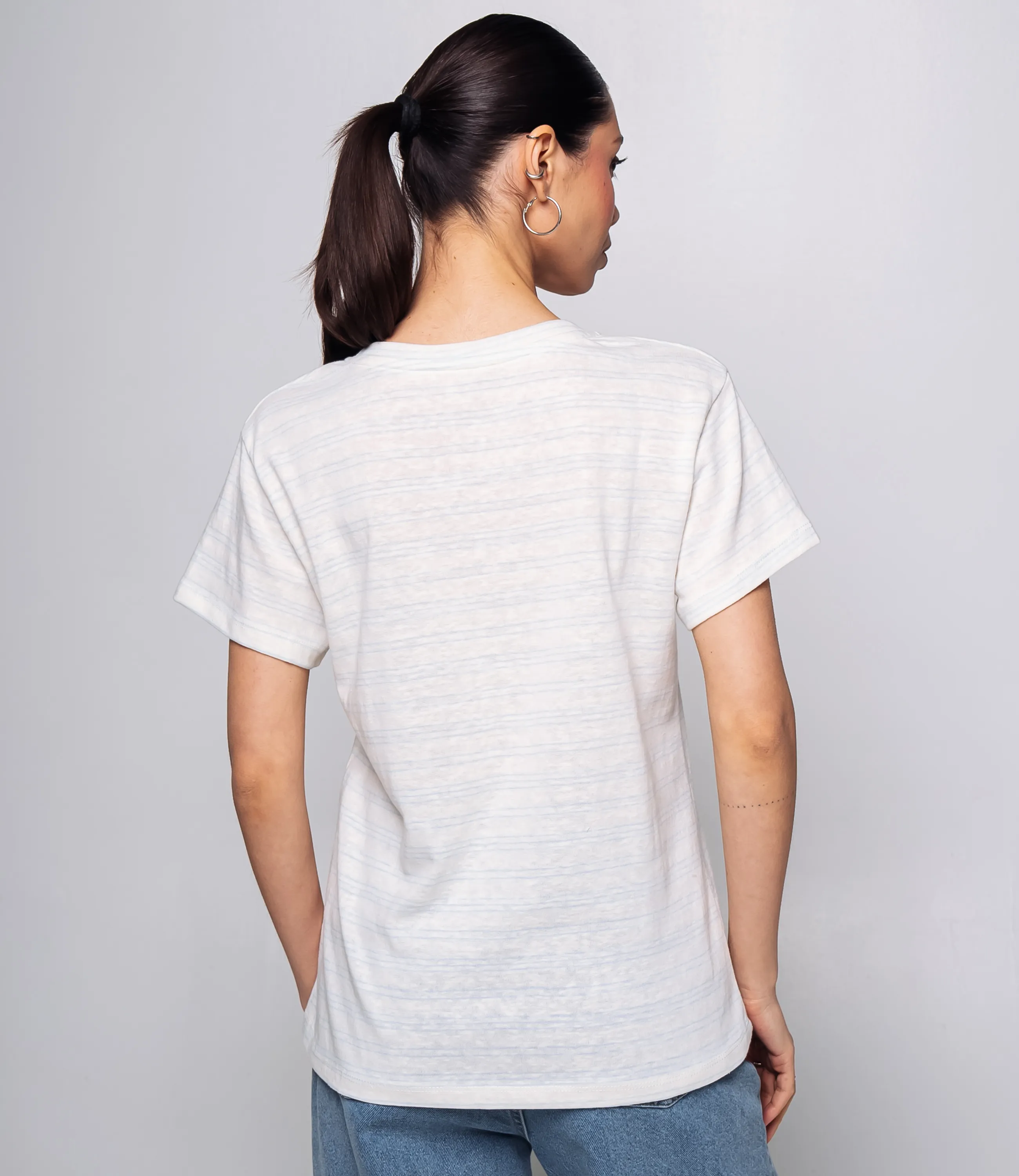 Футболка #КТ9101 (2), голубой, белый - фото 3