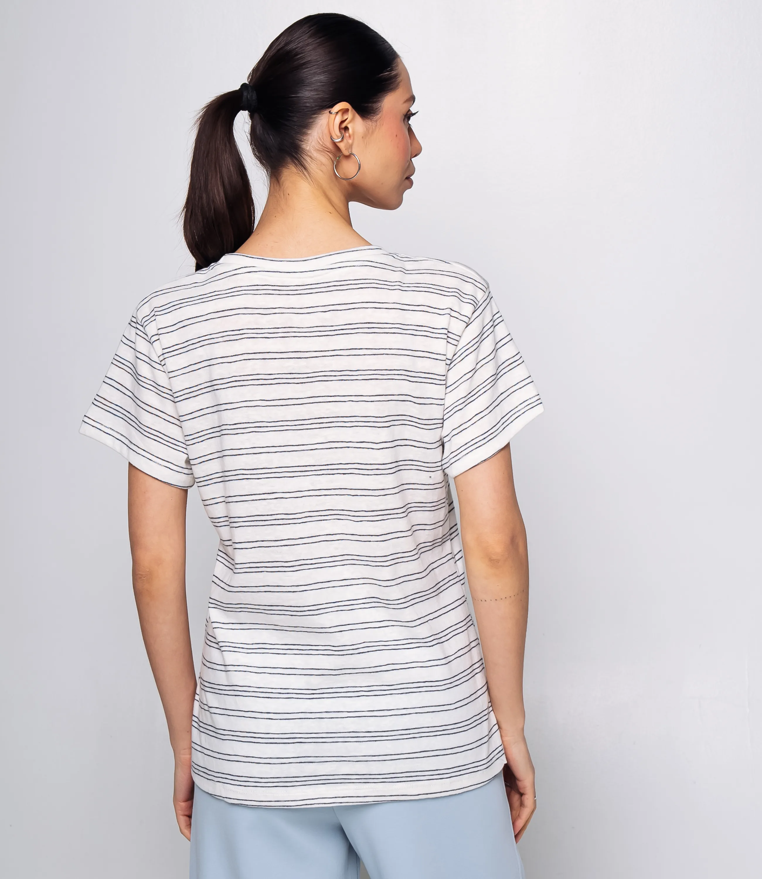 Футболка #КТ9101 (2), синий, белый - фото 3