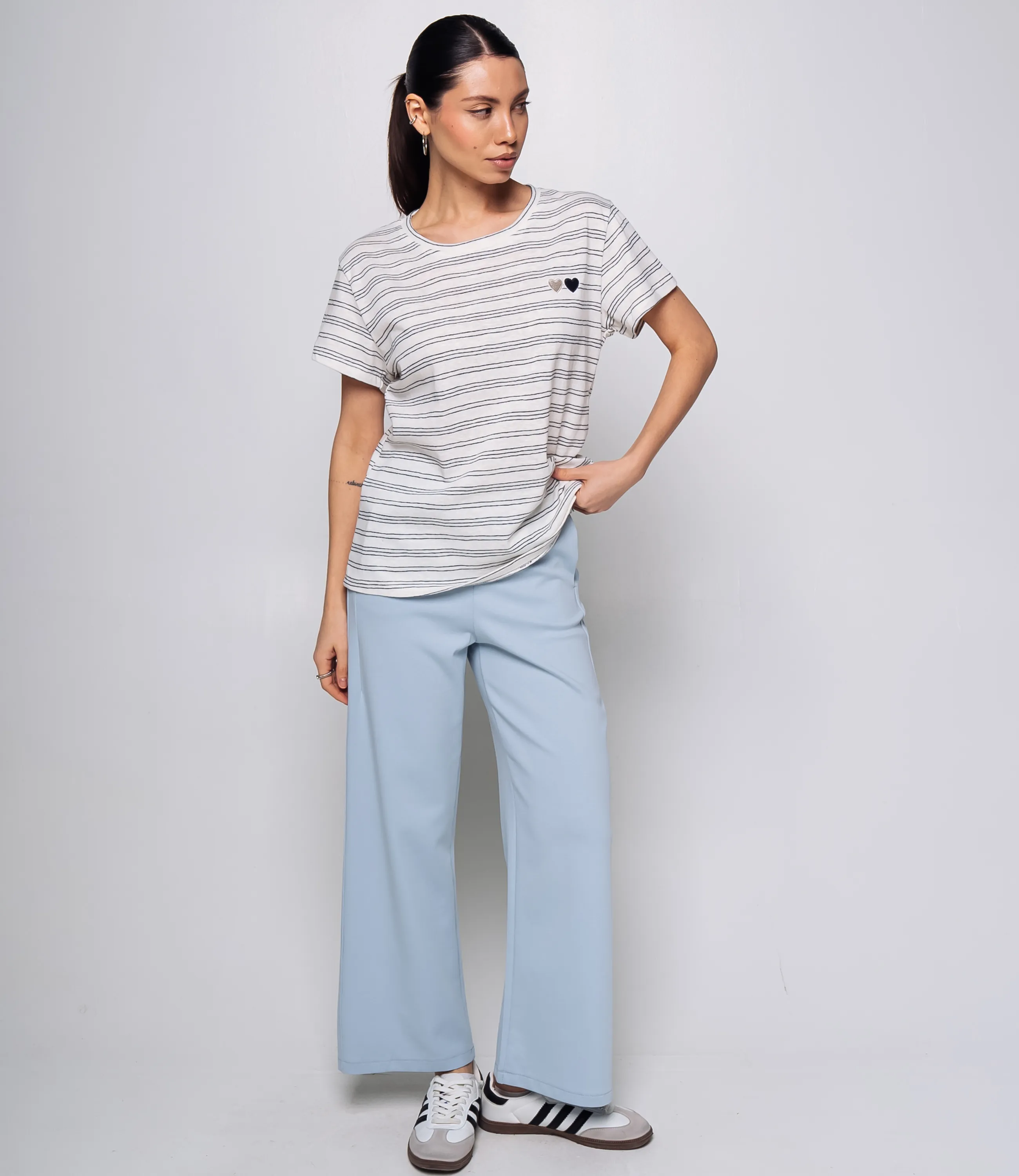 Футболка #КТ9101 (2), синий, белый - фото 4