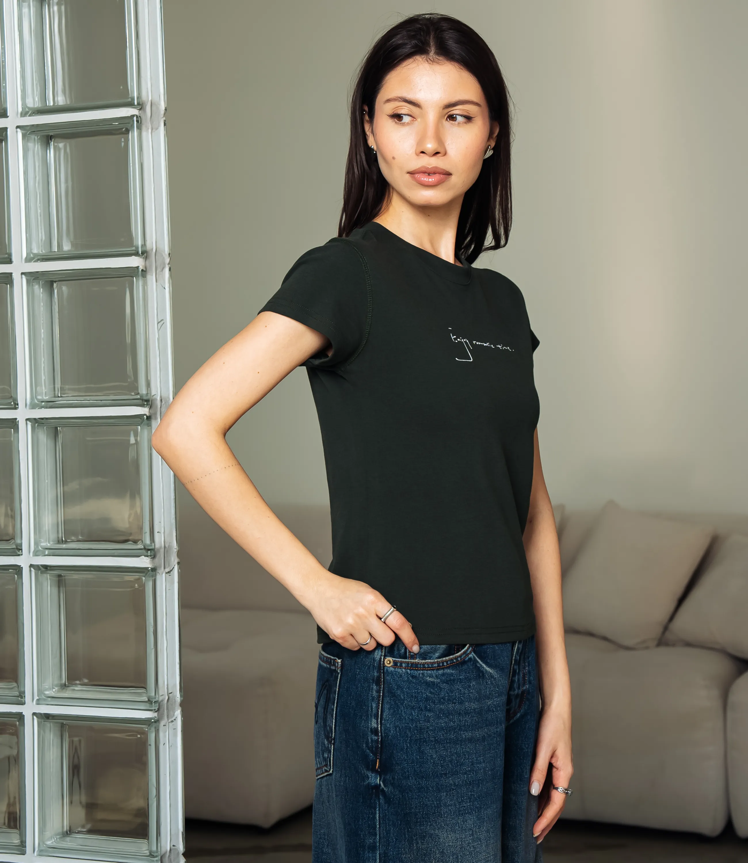 Футболка #КТ6217 (1), тёмно-зелёный - фото 2