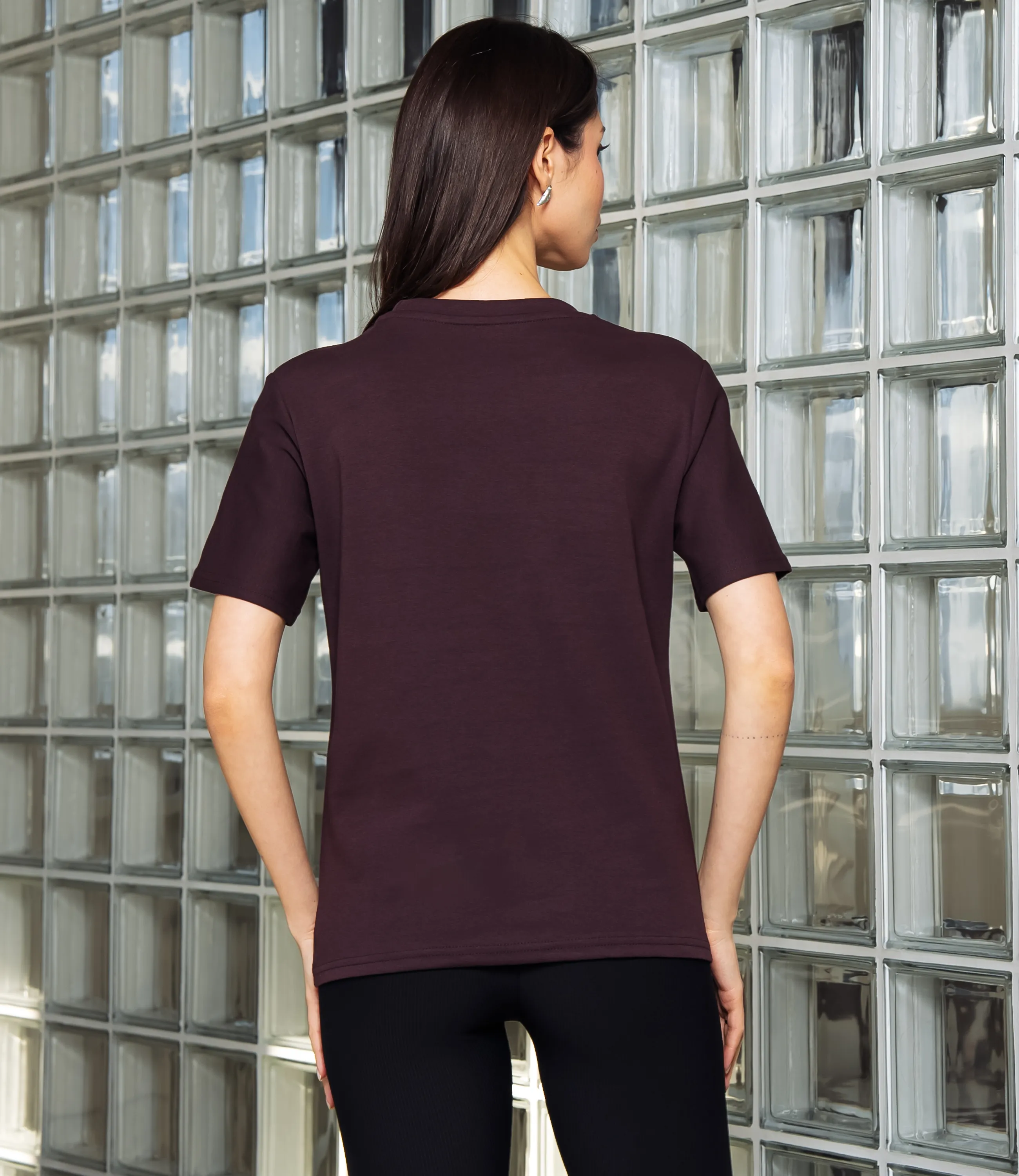 Футболка #КТ30815, сливовый - фото 3