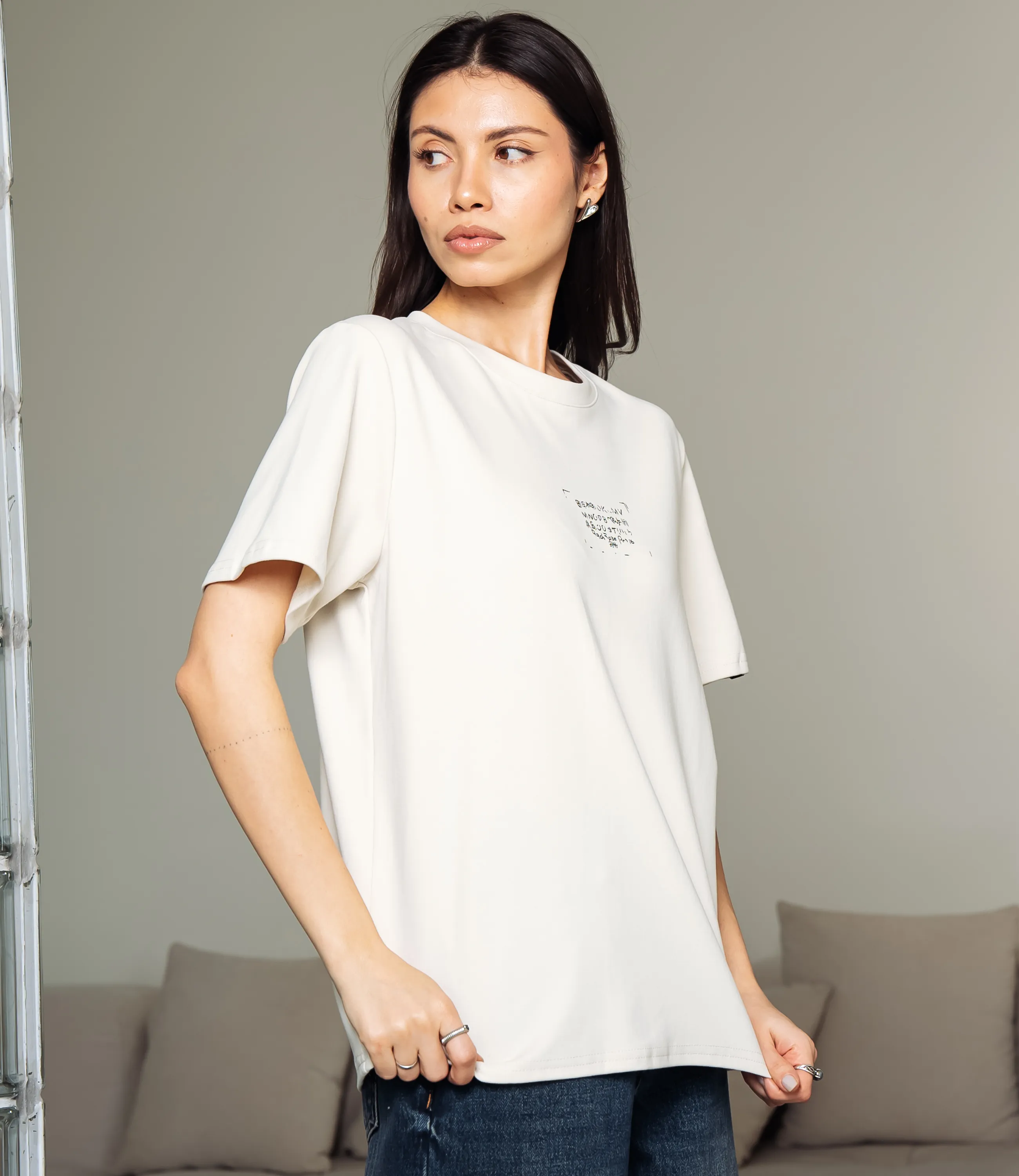 Футболка #КТ6115 (5), светло-бежевый - фото 2