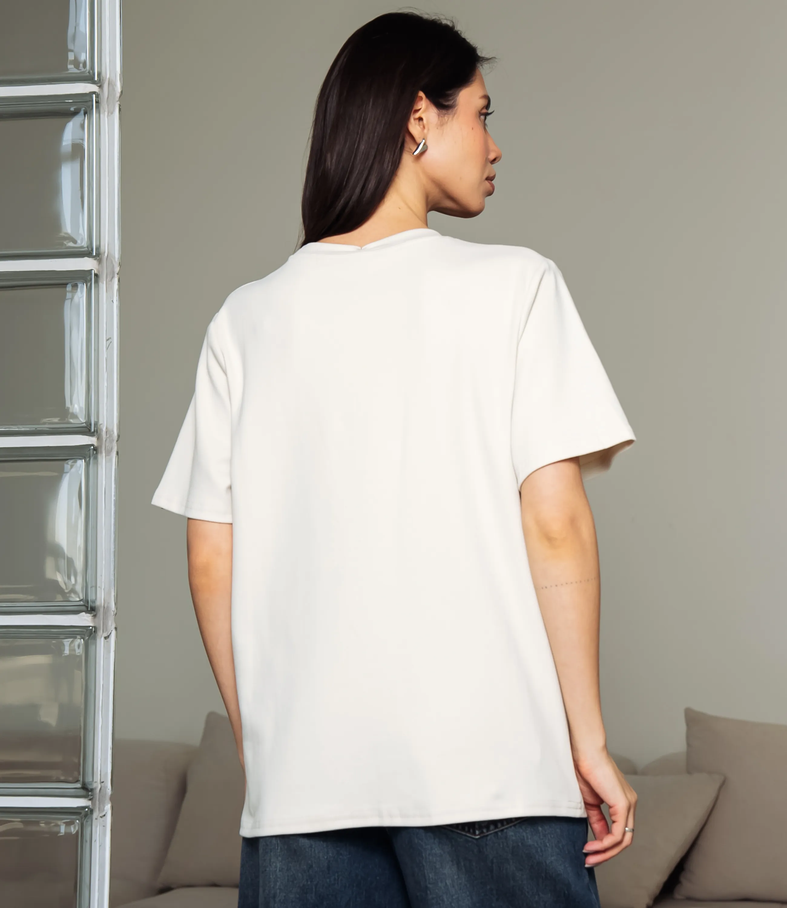 Футболка #КТ6115 (5), светло-бежевый - фото 3