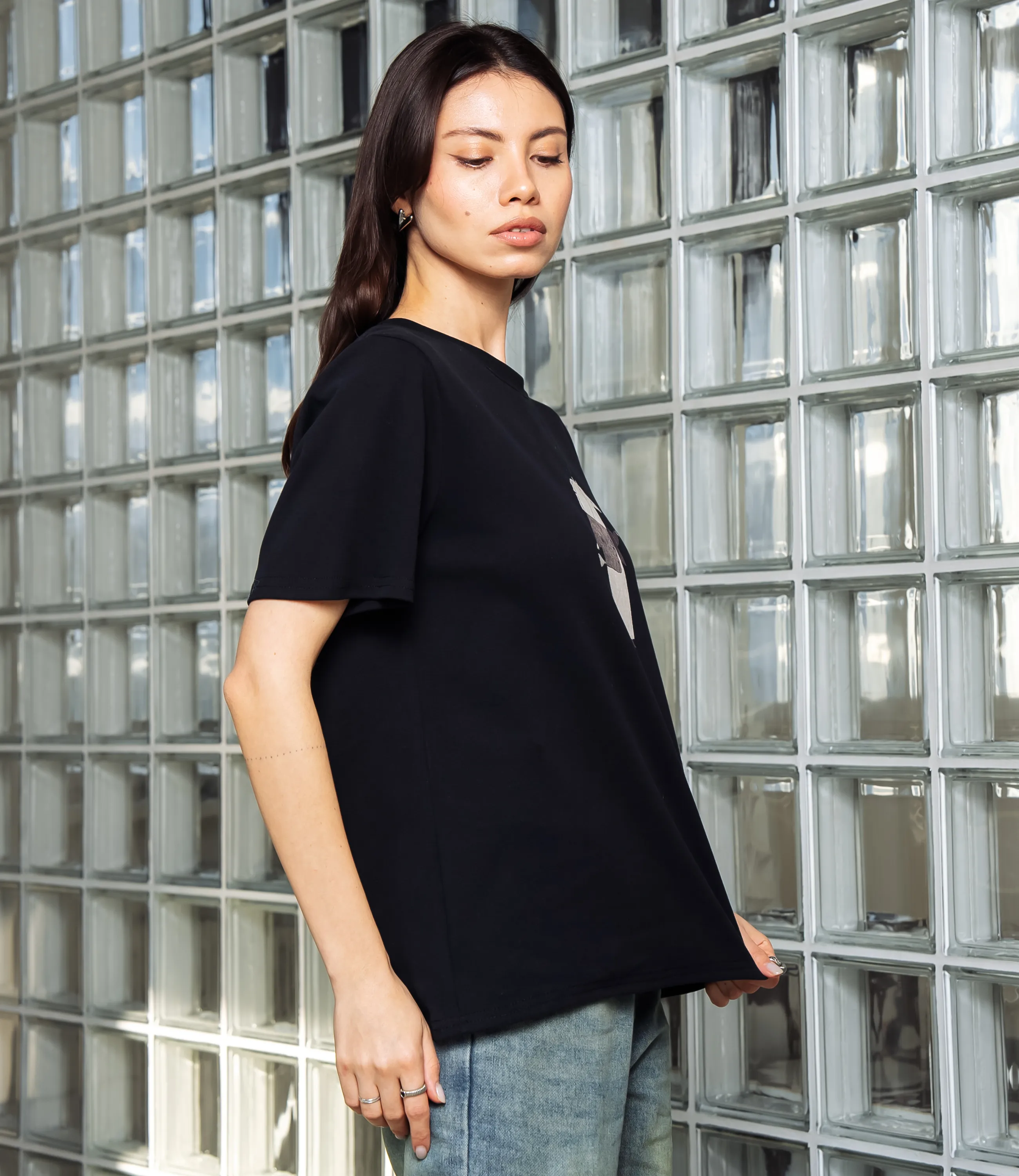 Футболка #КТ6126, чёрный - фото 2