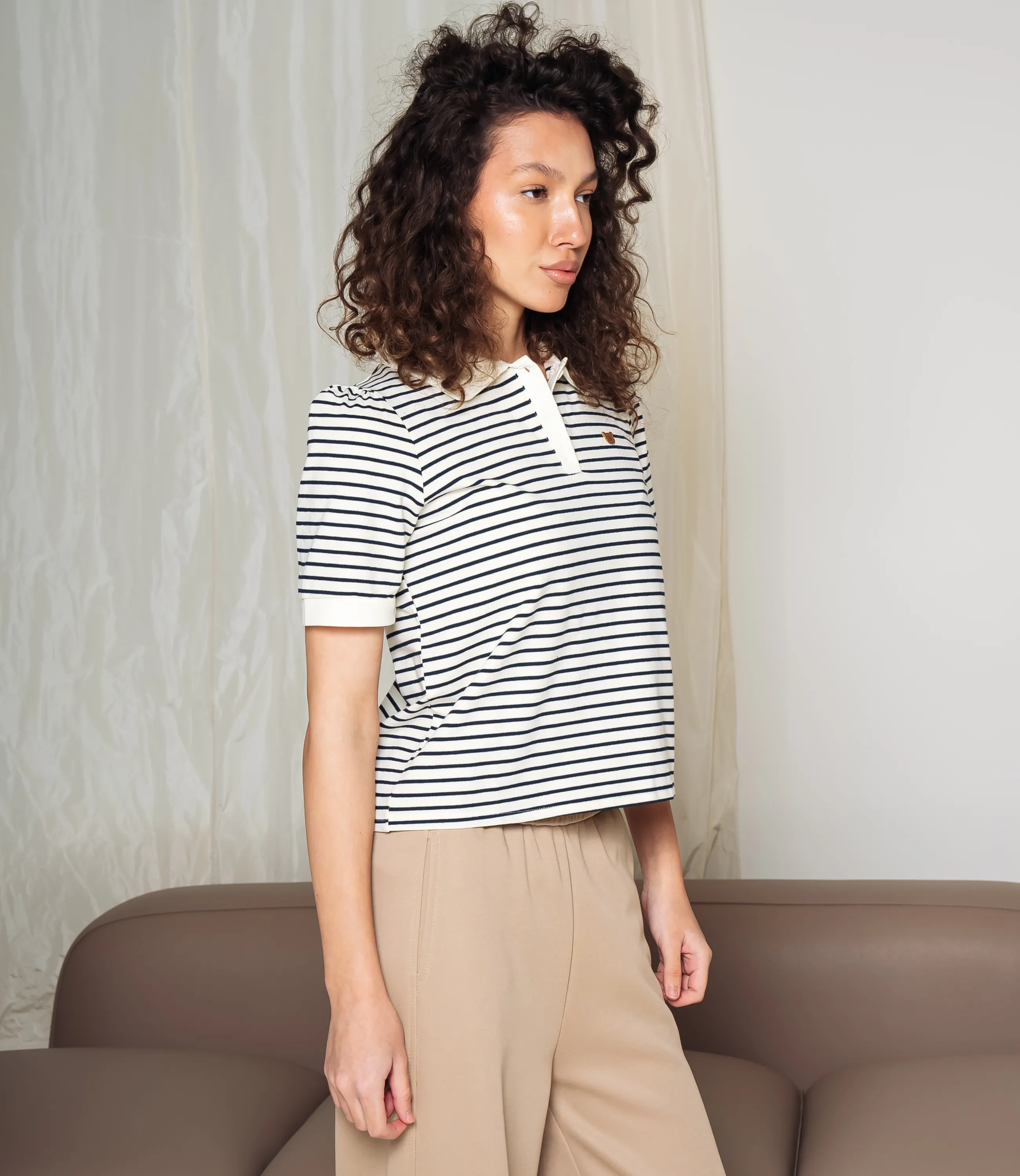 Футболка #КТ1002 (3), тёмно-синий, молочный - фото 2