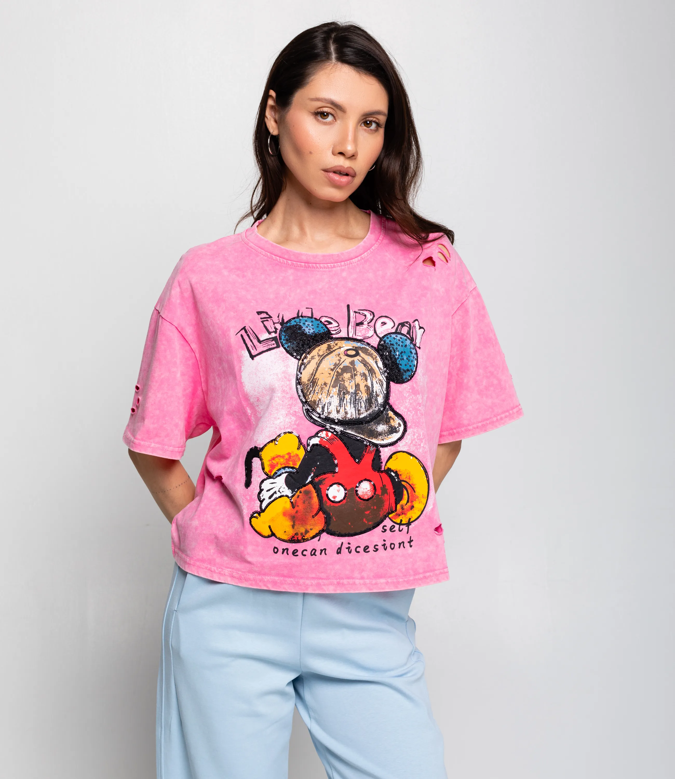 Футболка #КТ591 (1), розовый - фото 1