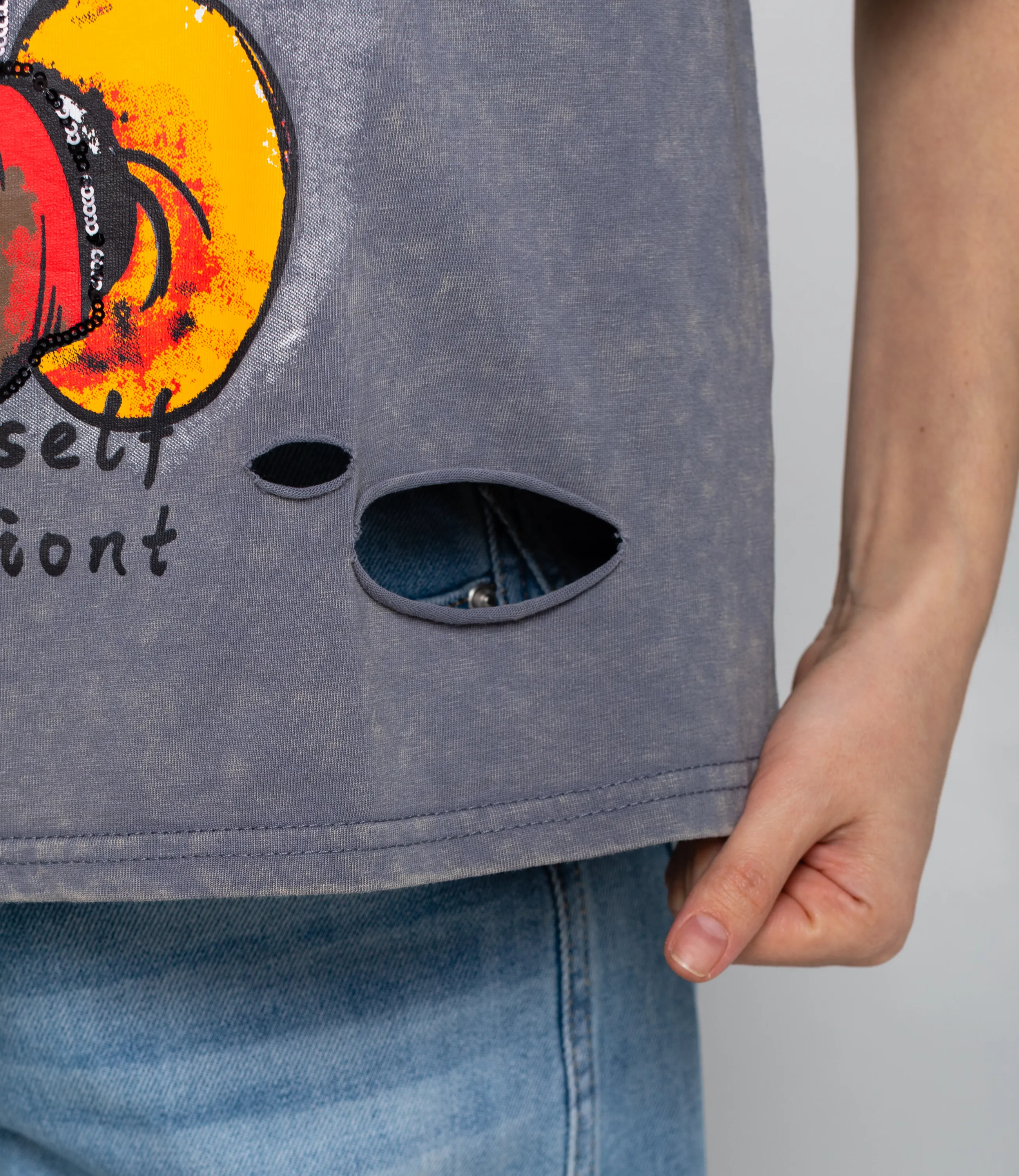 Футболка #КТ591 (1), серый - фото 5