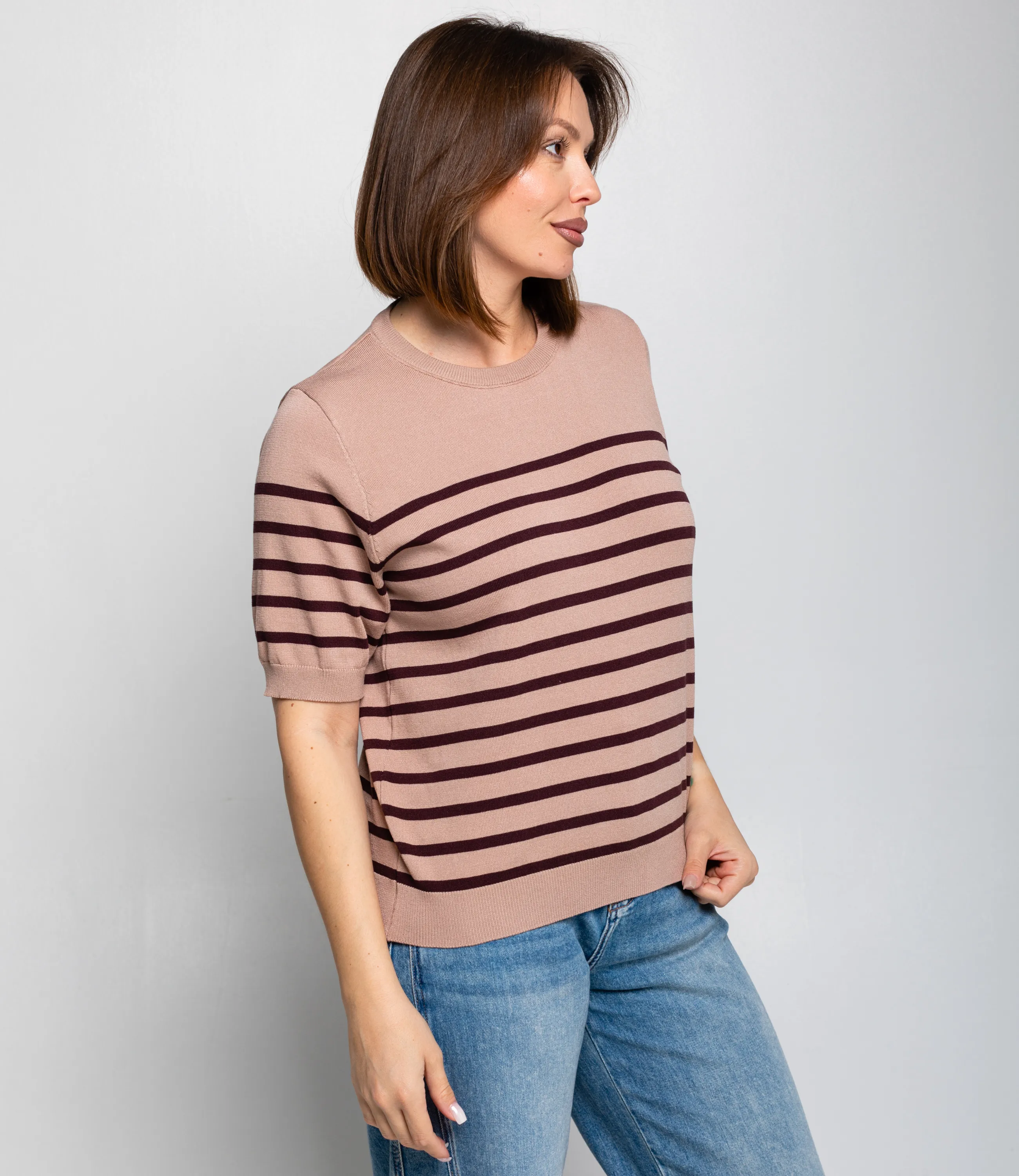 Футболка #ОКТ185002, капучино, шоколадный - фото 2