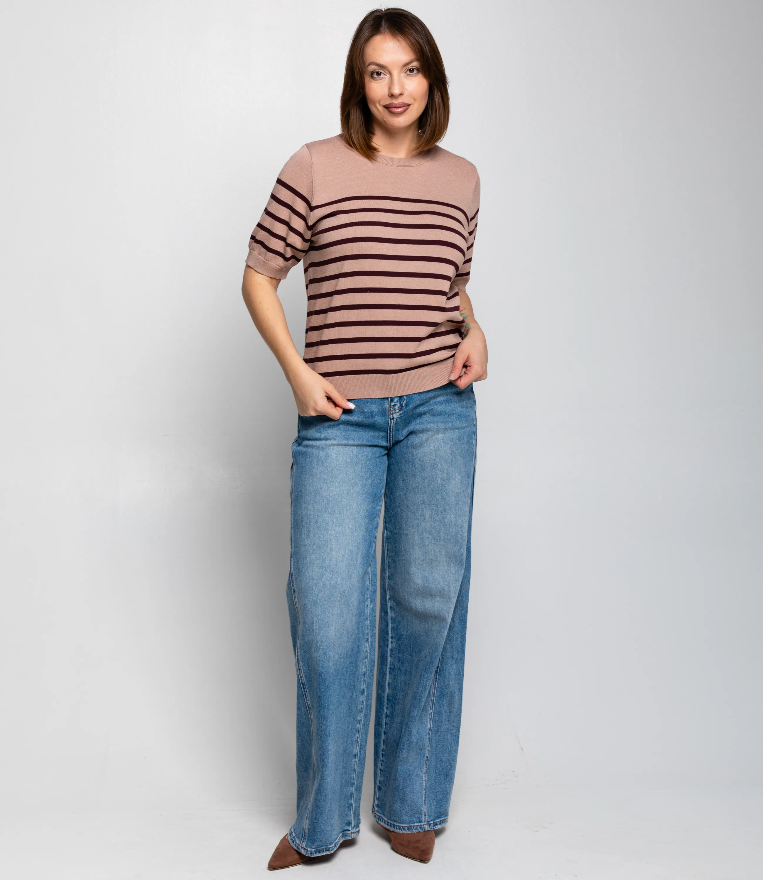 Футболка #ОКТ185002, капучино, шоколадный - фото 4