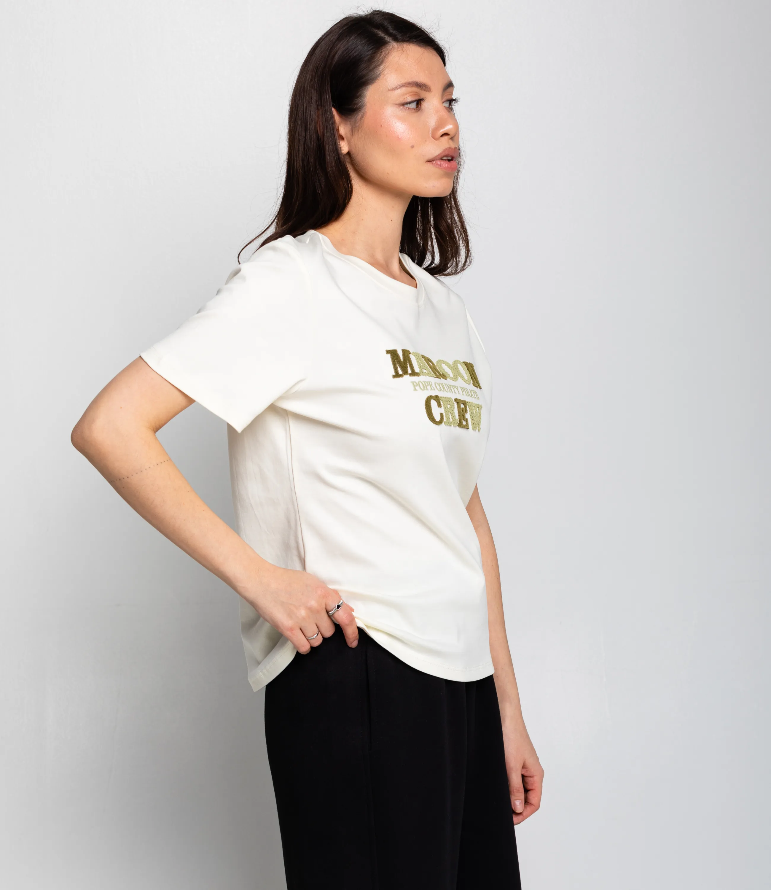 Футболка #КТ6626, кремовый - фото 2