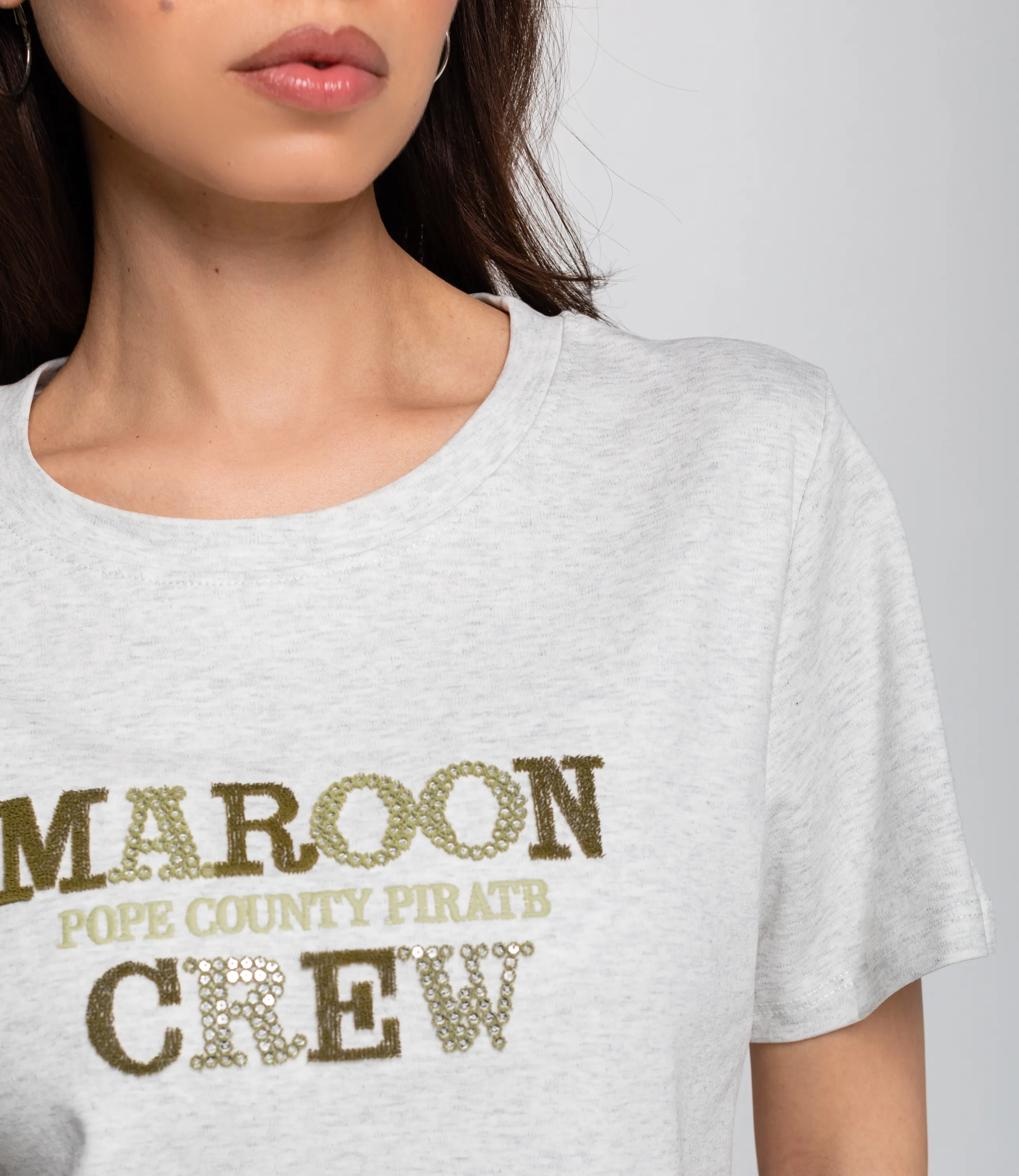 Футболка #КТ6626, светло-серый меланж - фото 5