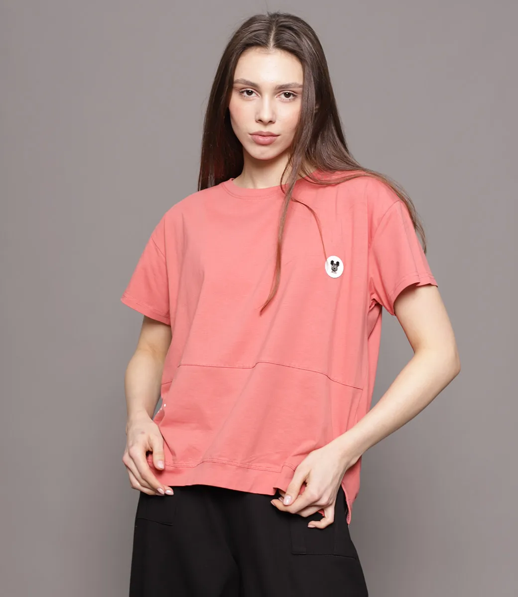 Футболка #В27, розовый - фото 1