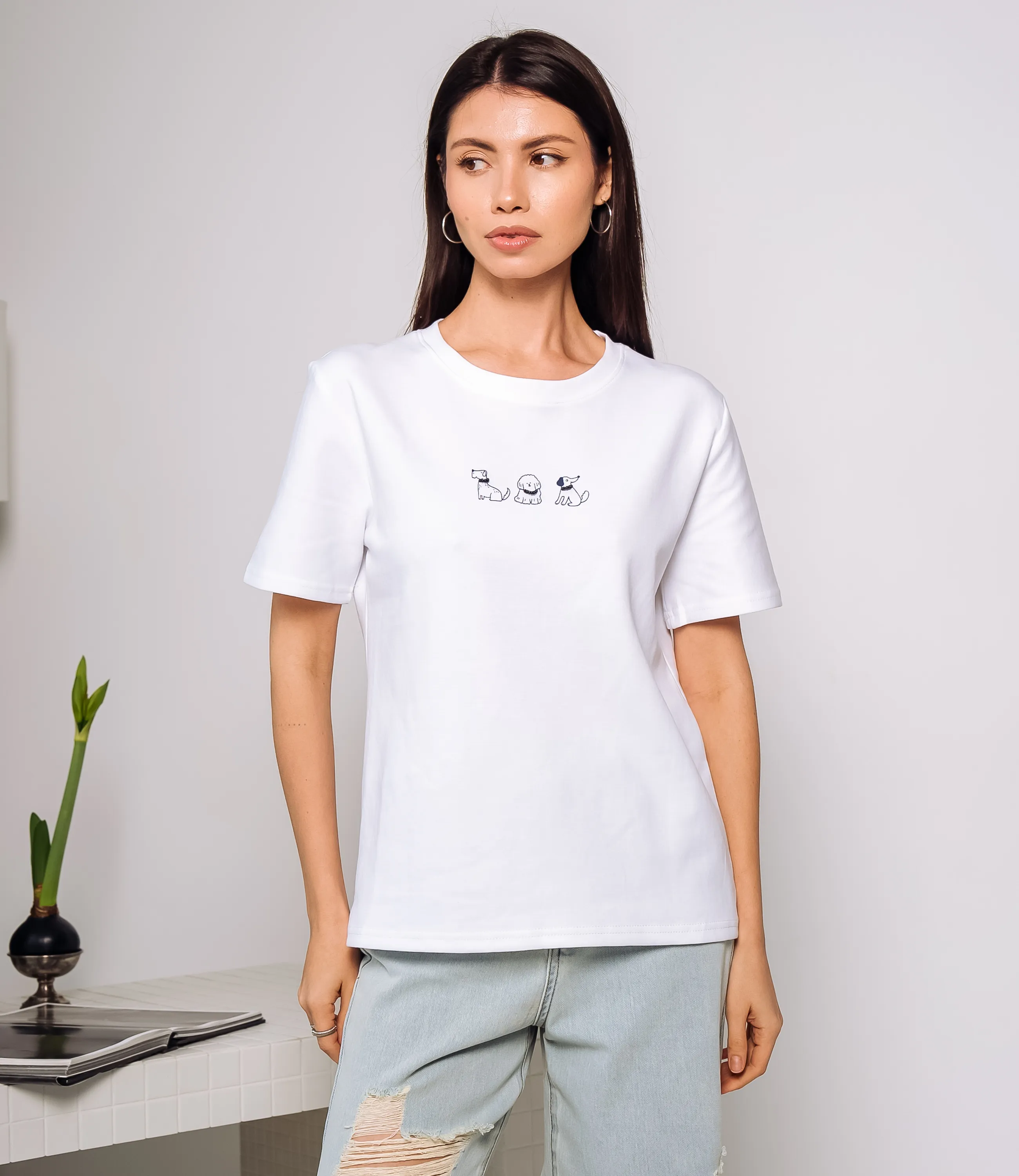 Футболка #КТ30816, белый - фото 1