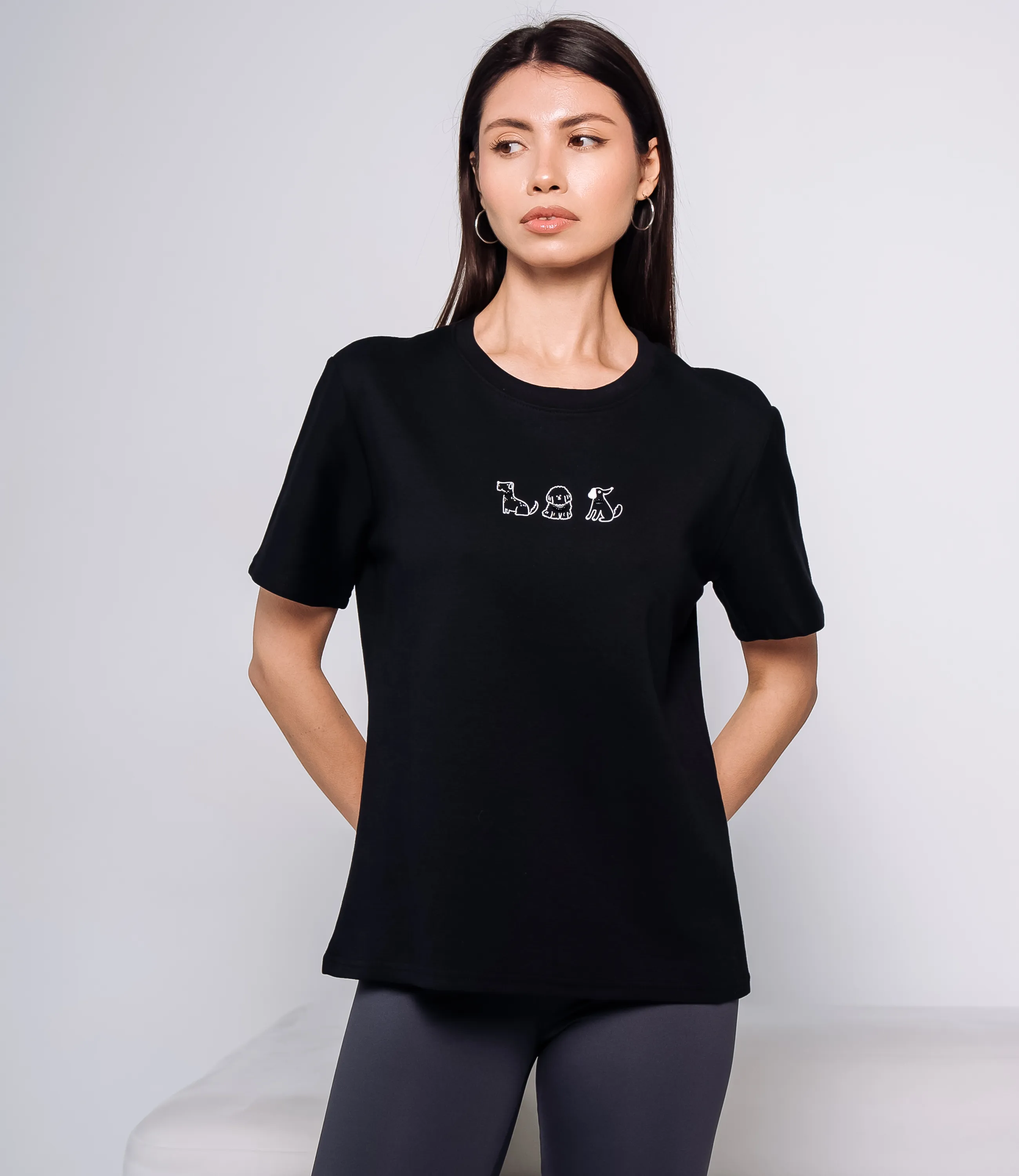 Футболка #КТ30816, чёрный - фото 1