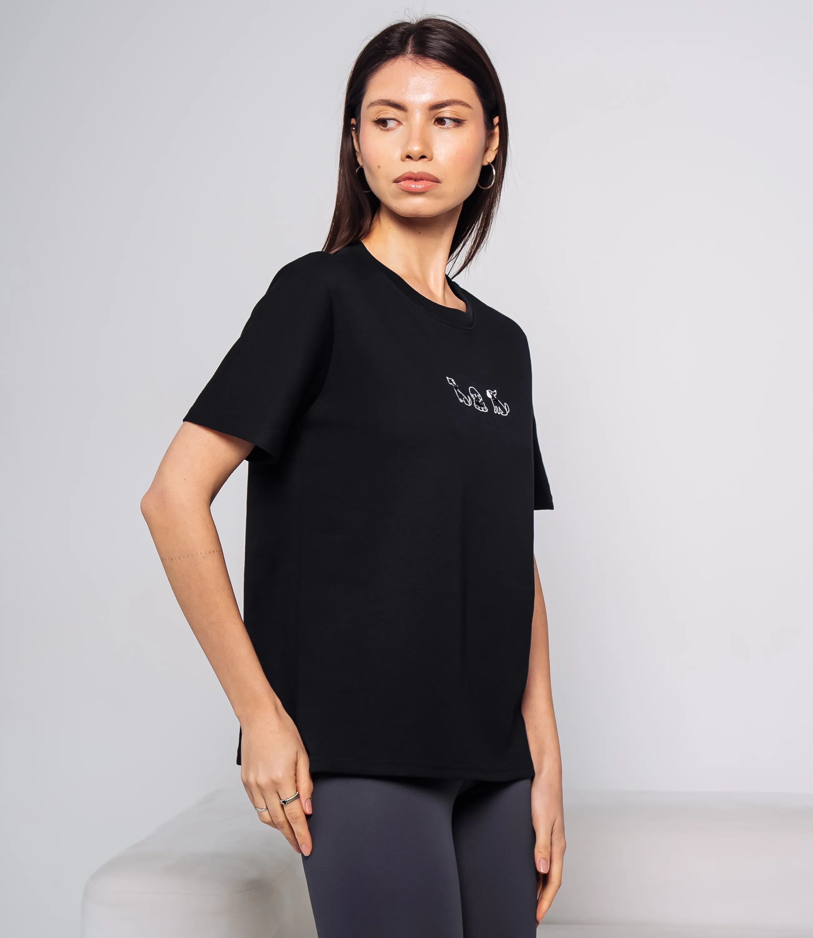 Футболка #КТ30816, чёрный - фото 2