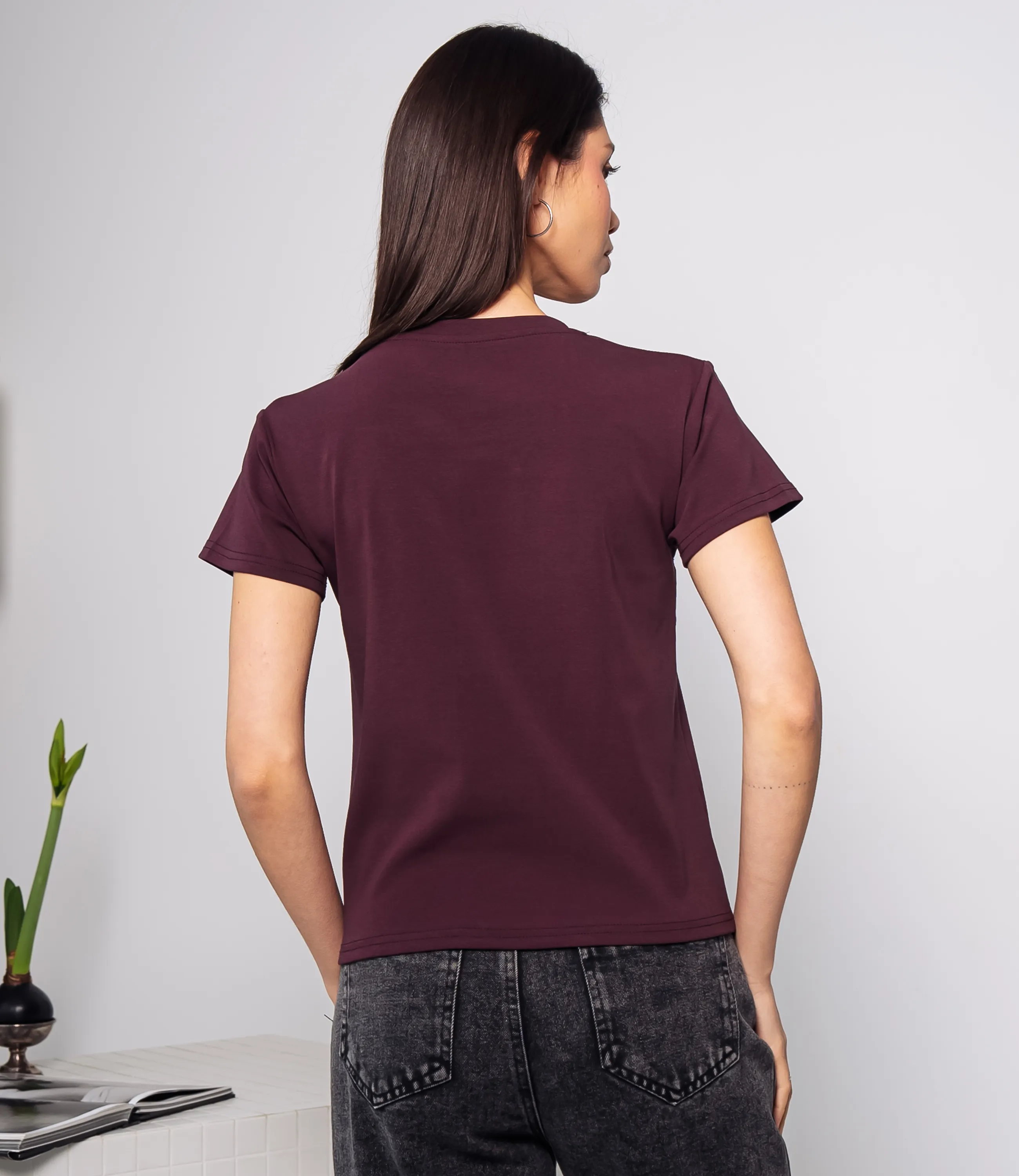 Футболка #КТ250362, сливовый - фото 3