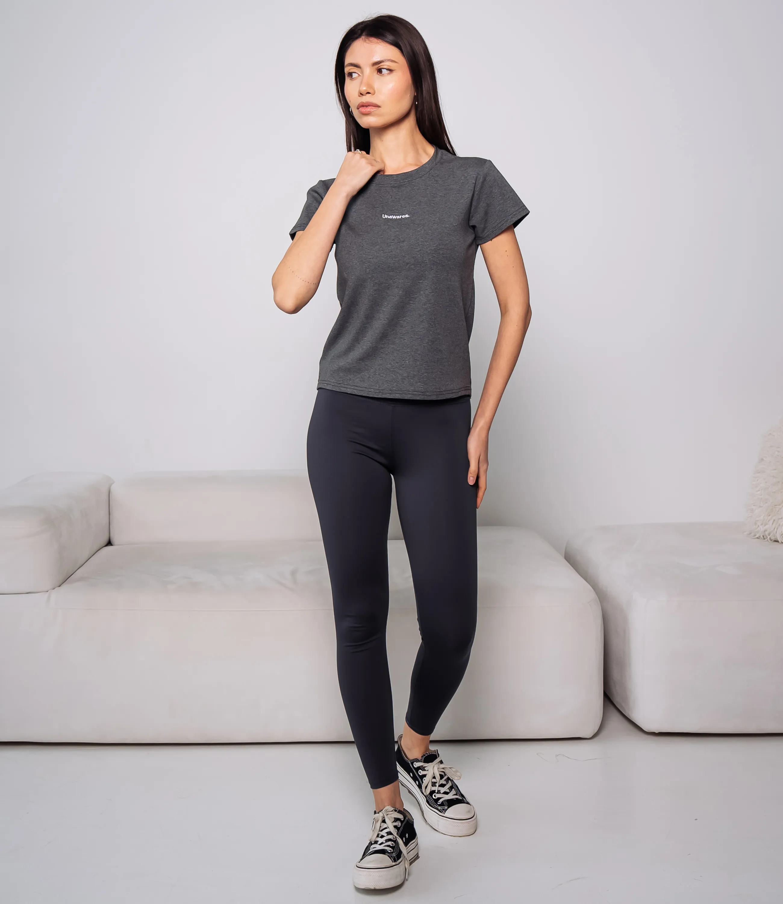 Футболка #КТ250362, тёмно-серый меланж - фото 4