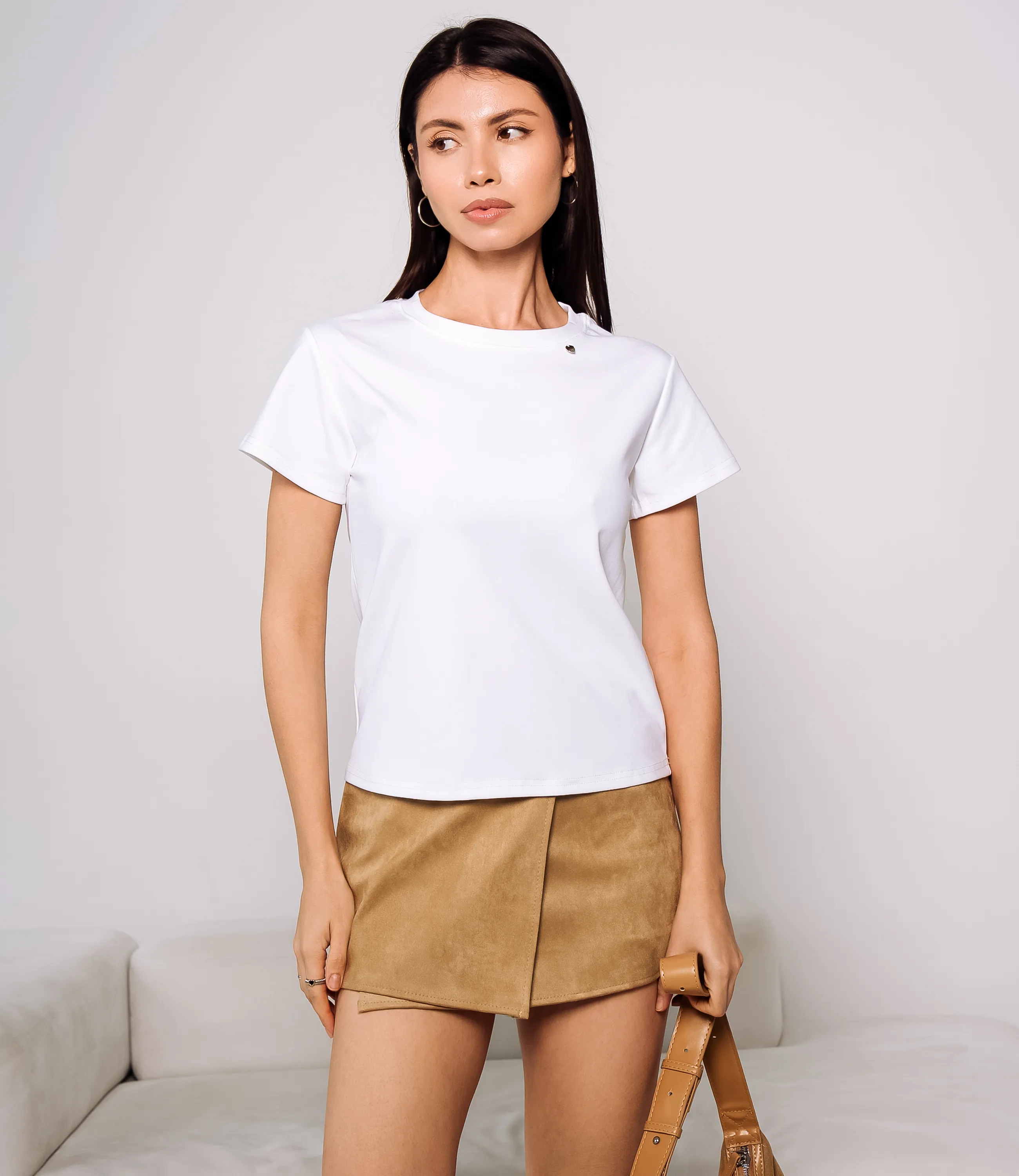 Футболка #КТ250360, молочный - фото 1