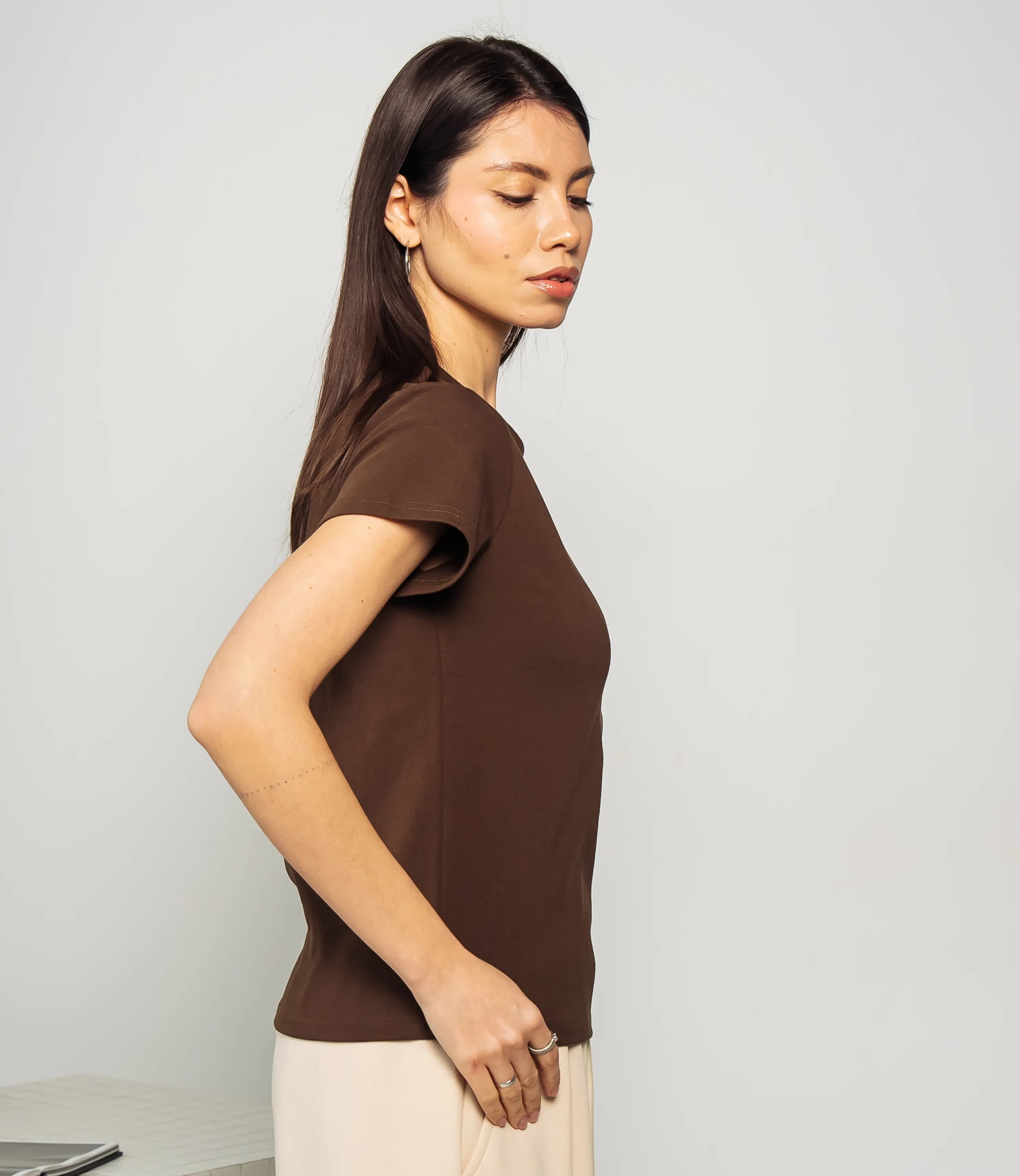 Футболка #КТ250360, тёмный хаки - фото 2