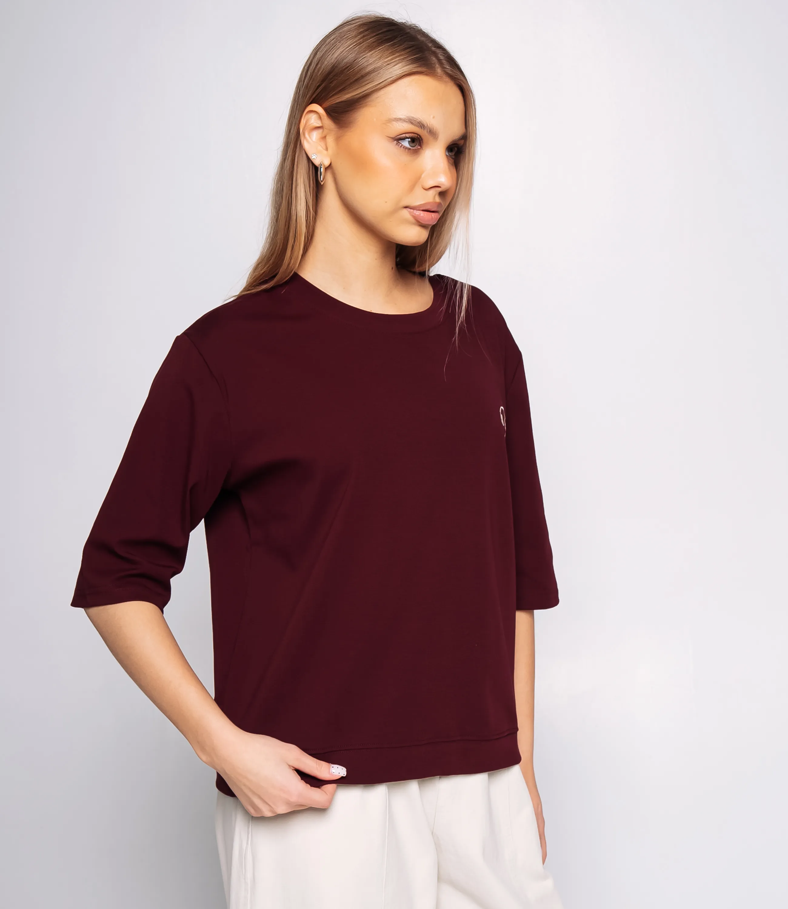 Футболка #КТ0467-51, бордовый - фото 2