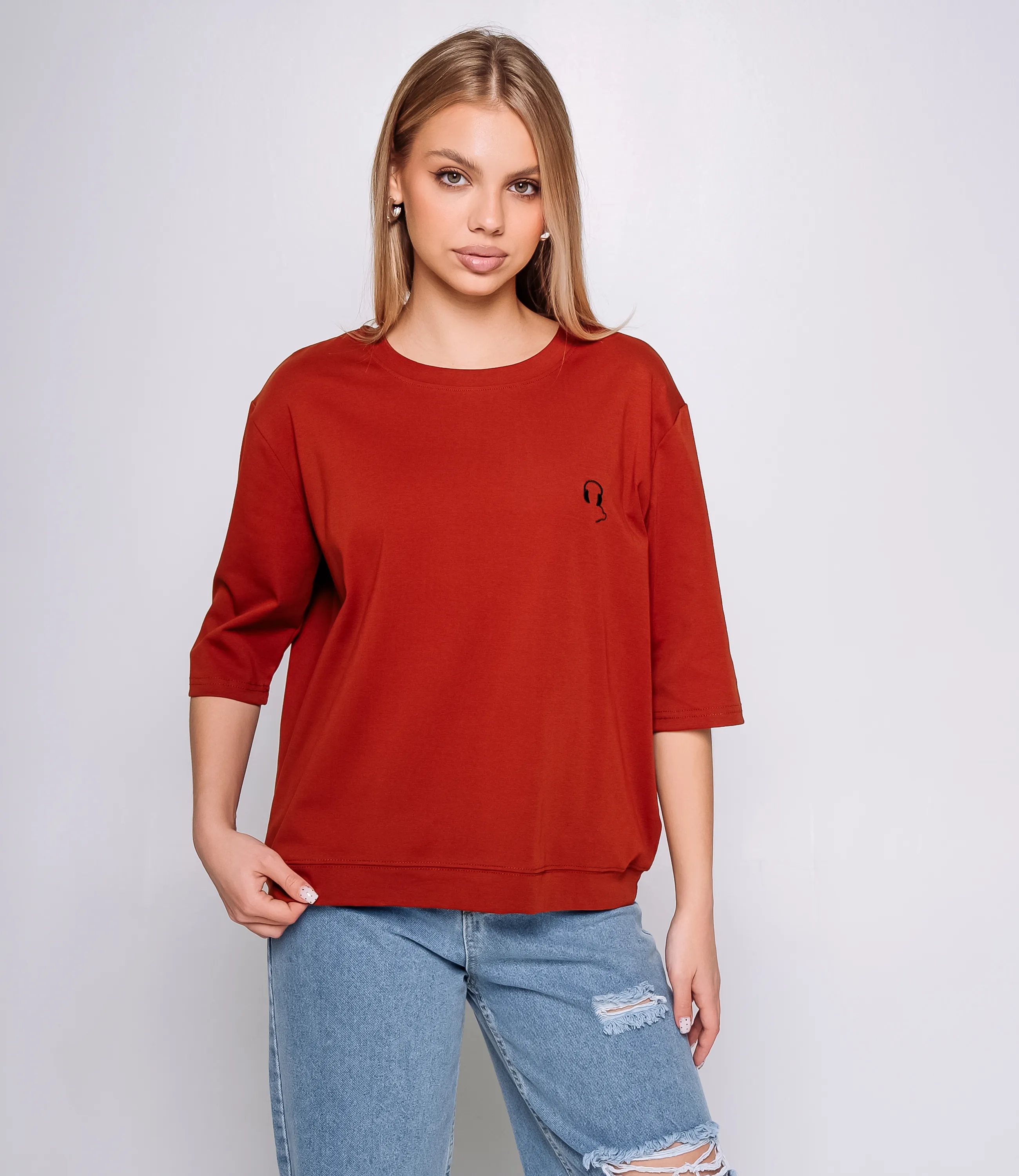 Футболка #КТ0467-51, терракотовый - фото 1