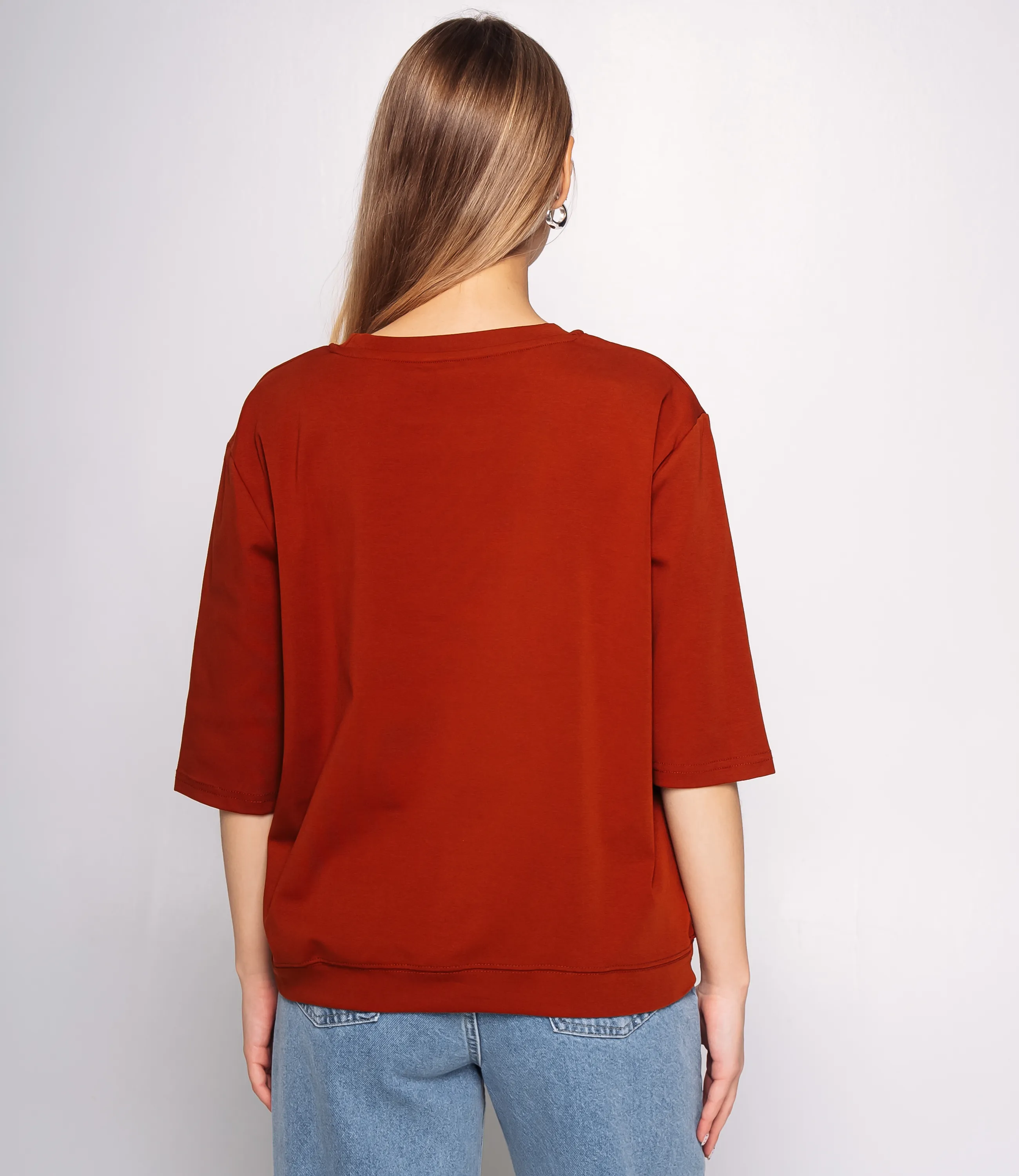 Футболка #КТ0467-51, терракотовый - фото 3