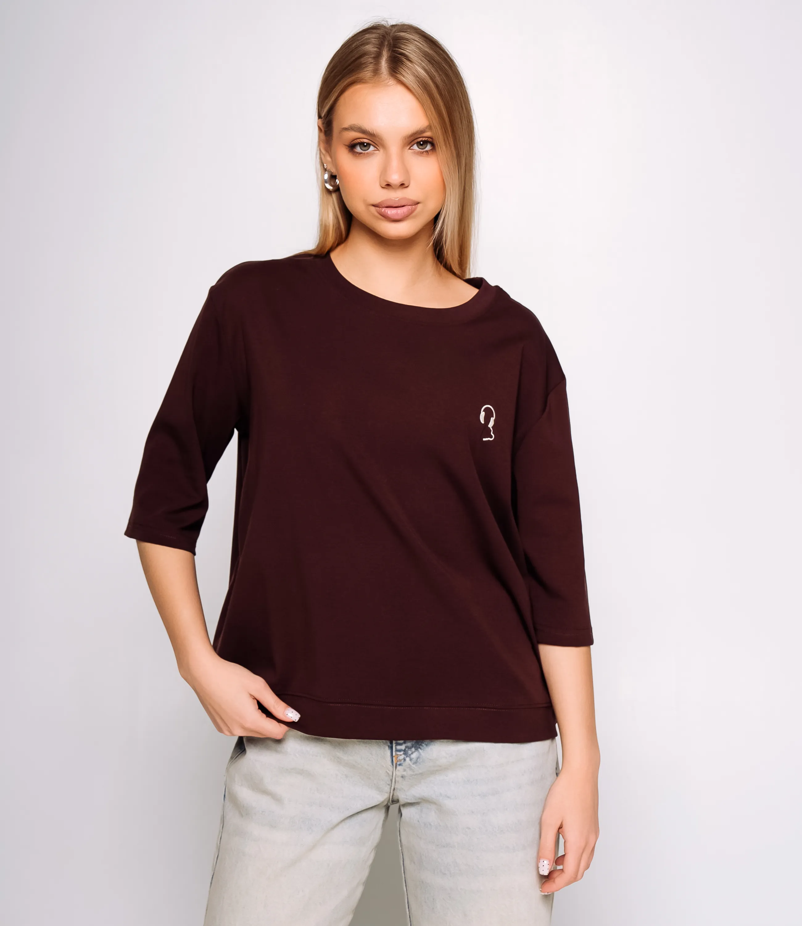 Футболка #КТ0467-51, шоколадный - фото 1