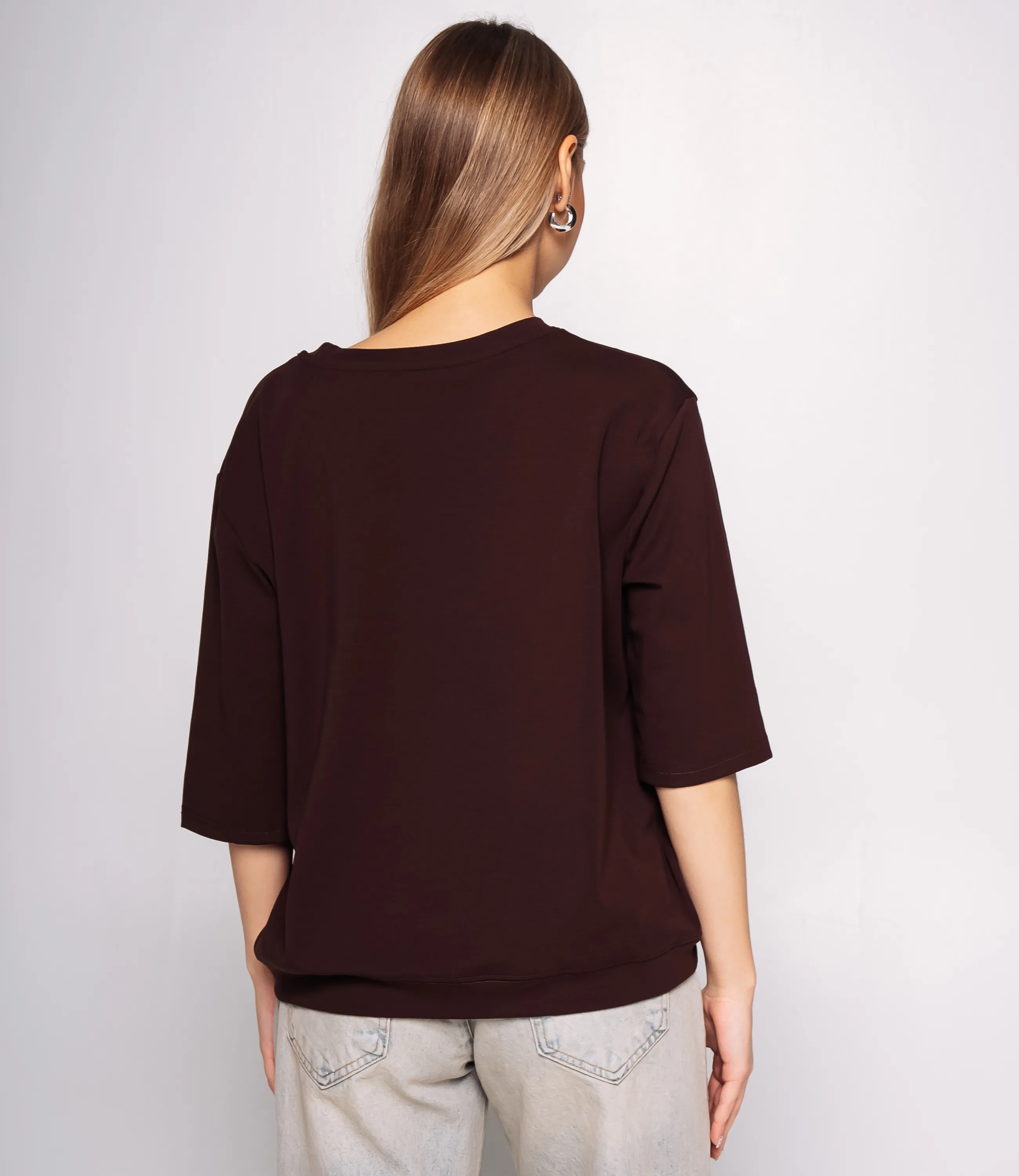 Футболка #КТ0467-51, шоколадный - фото 3