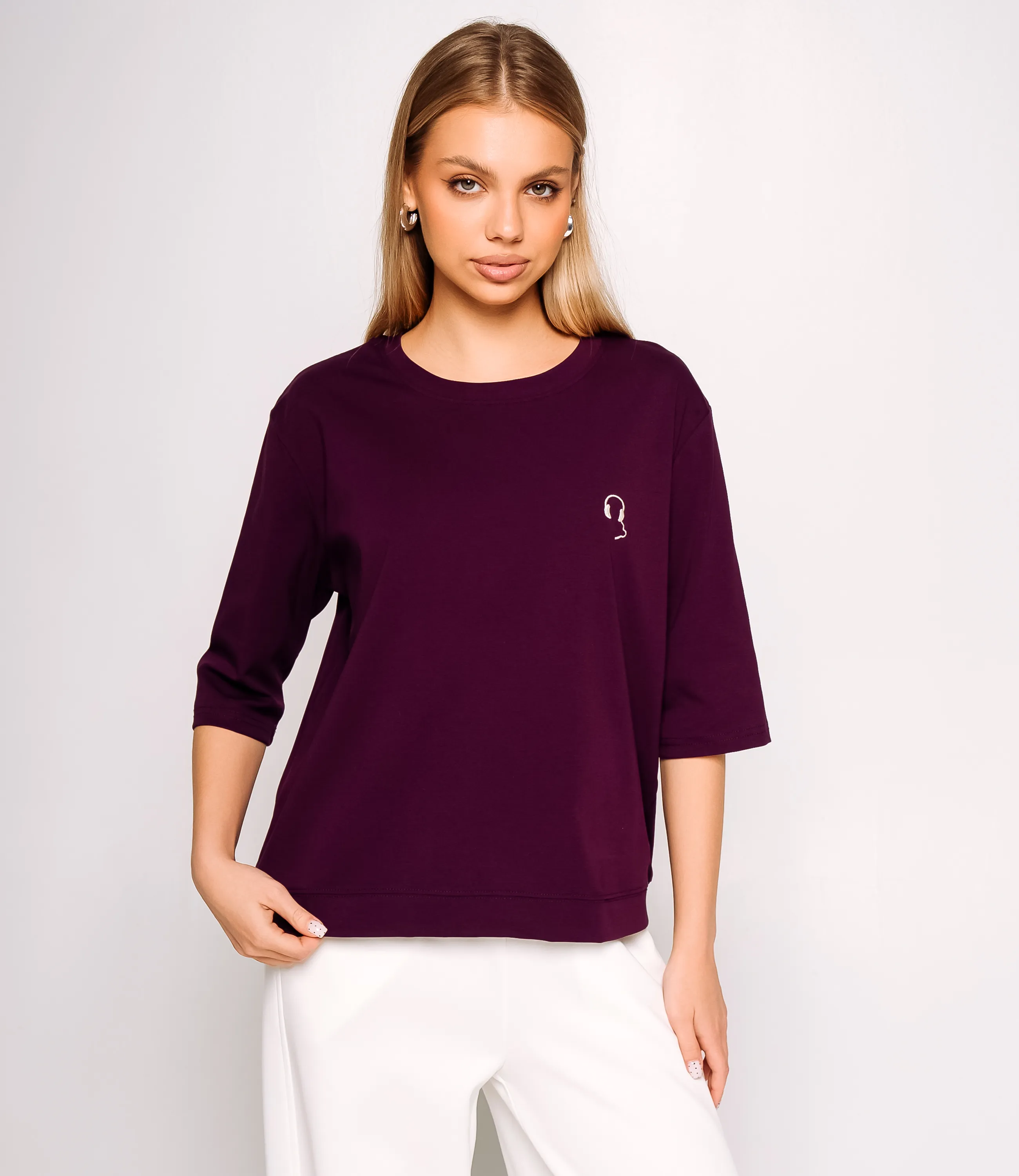 Футболка #КТ0467-51, фиолетовый - фото 1