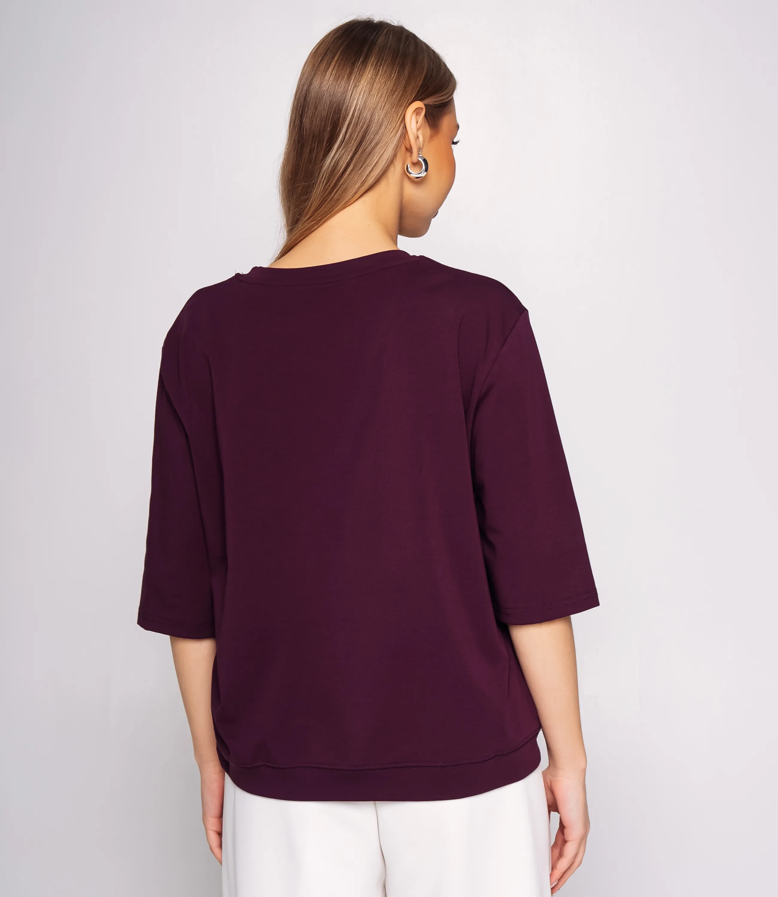 Футболка #КТ0467-51, фиолетовый - фото 3