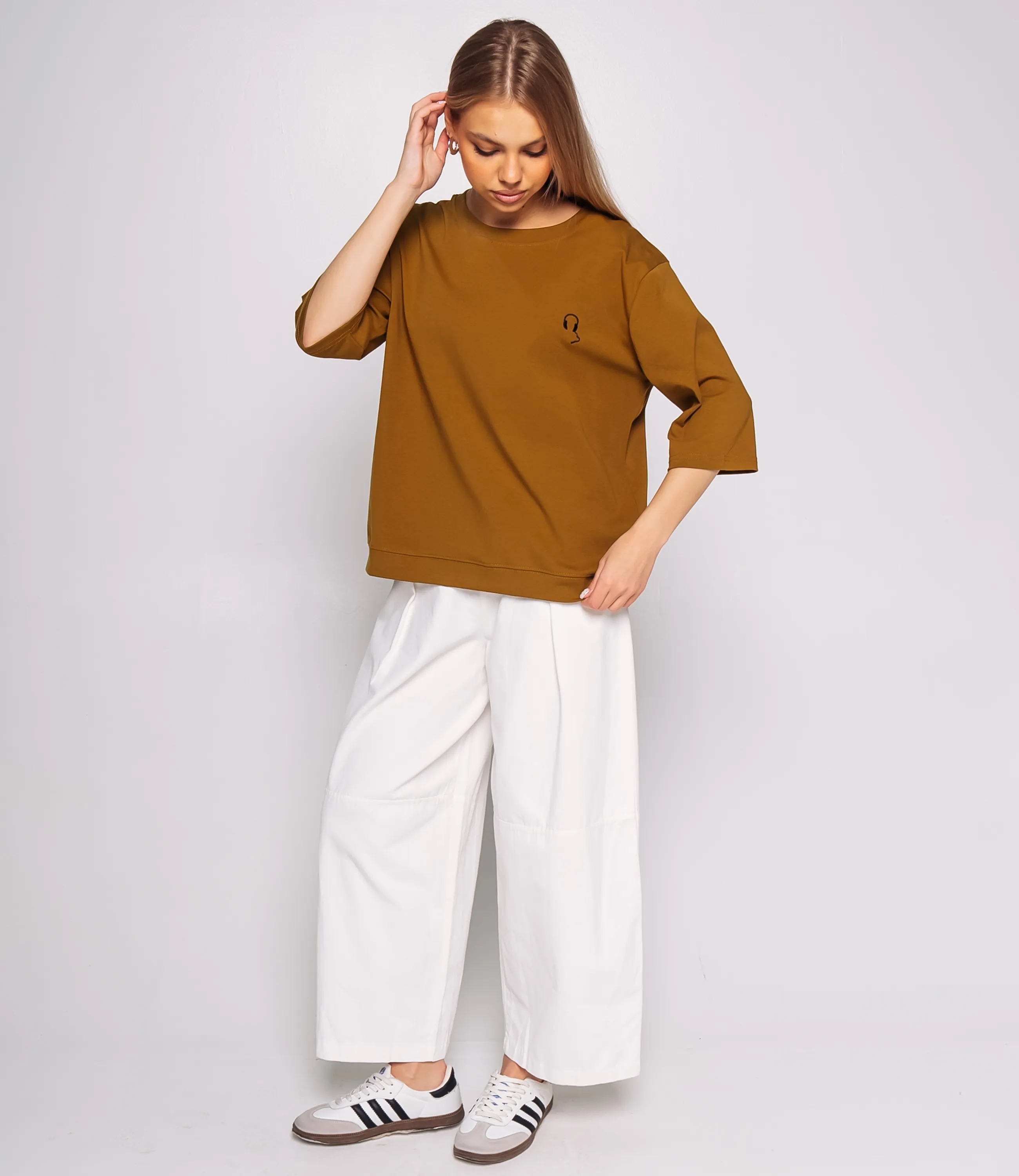 Футболка #КТ0467-51, хаки - фото 4