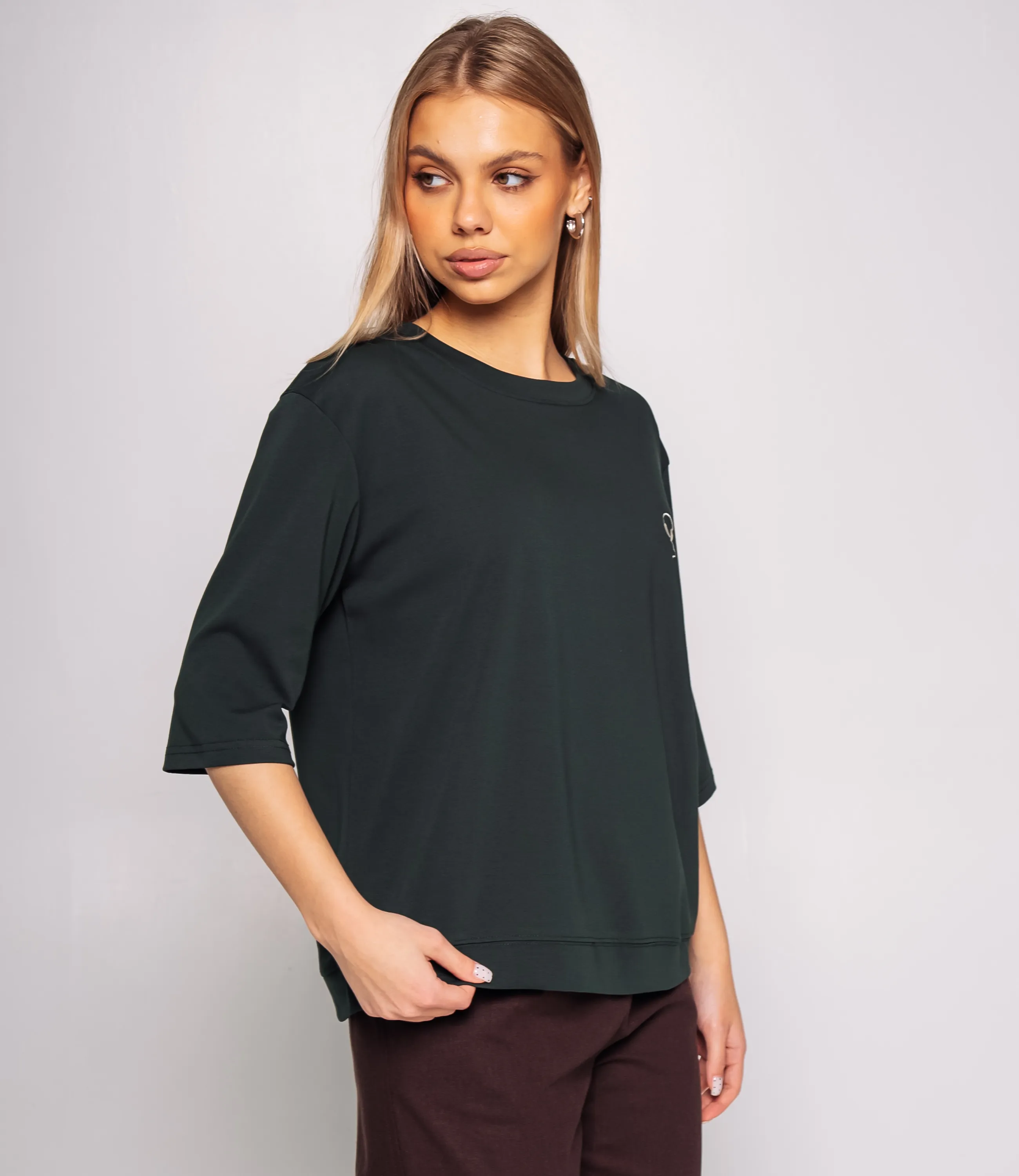 Футболка #КТ0467-51, изумрудный - фото 2