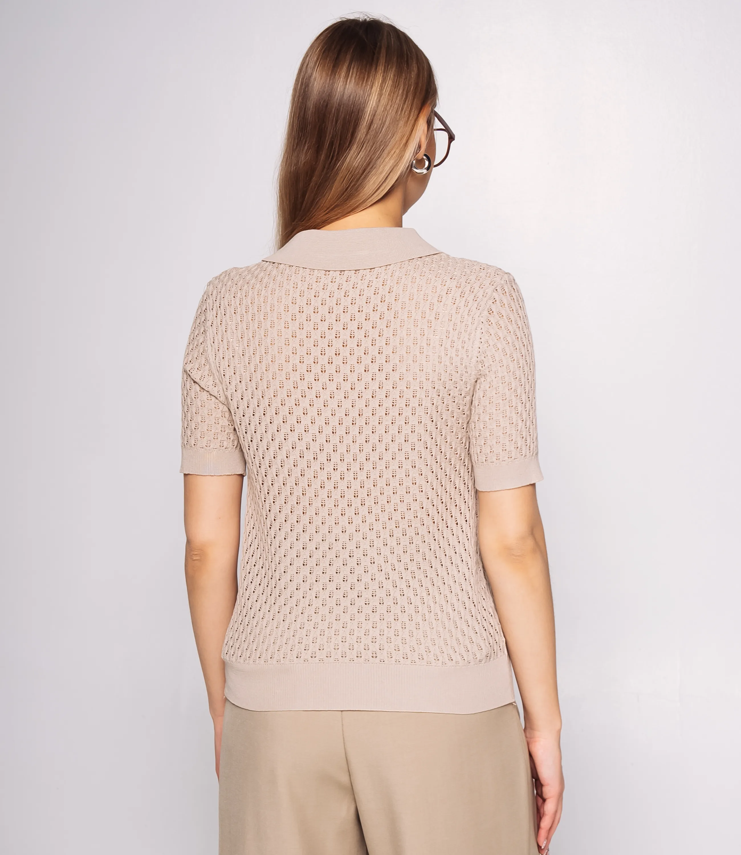 Футболка #КТ812 (8), бежевый - фото 3