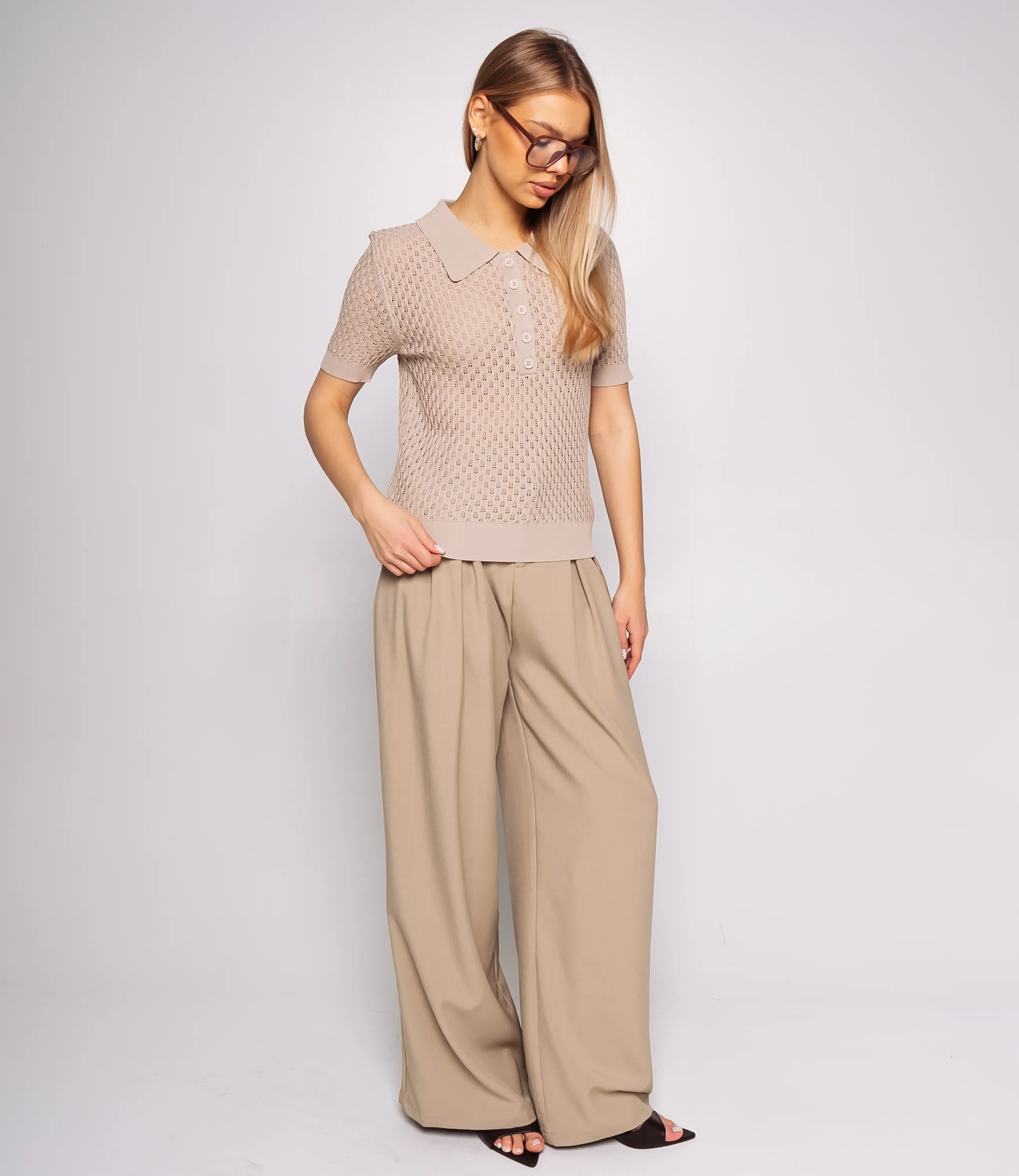 Футболка #КТ812 (8), бежевый - фото 4