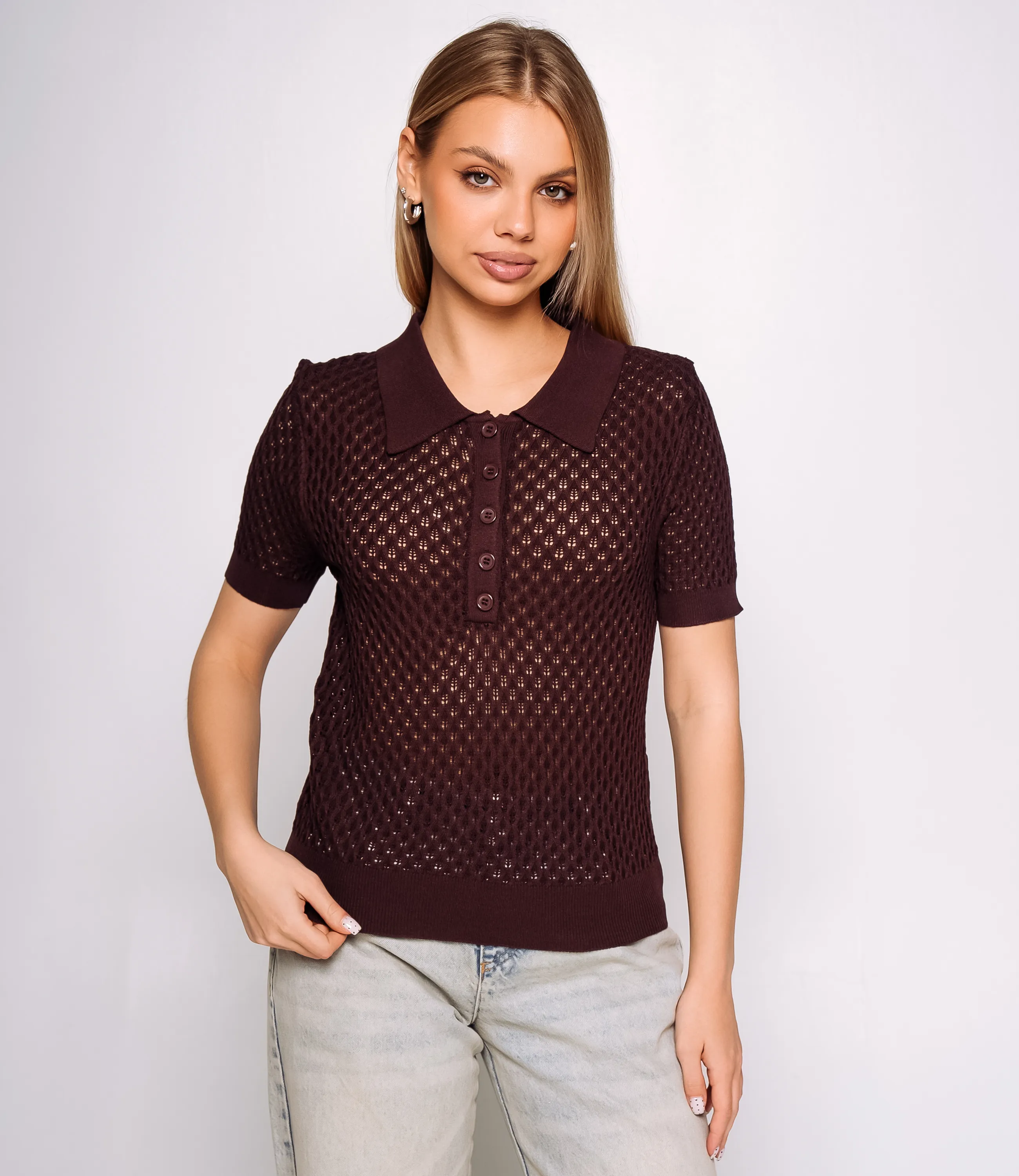 Футболка #КТ812 (8), шоколадный - фото 1