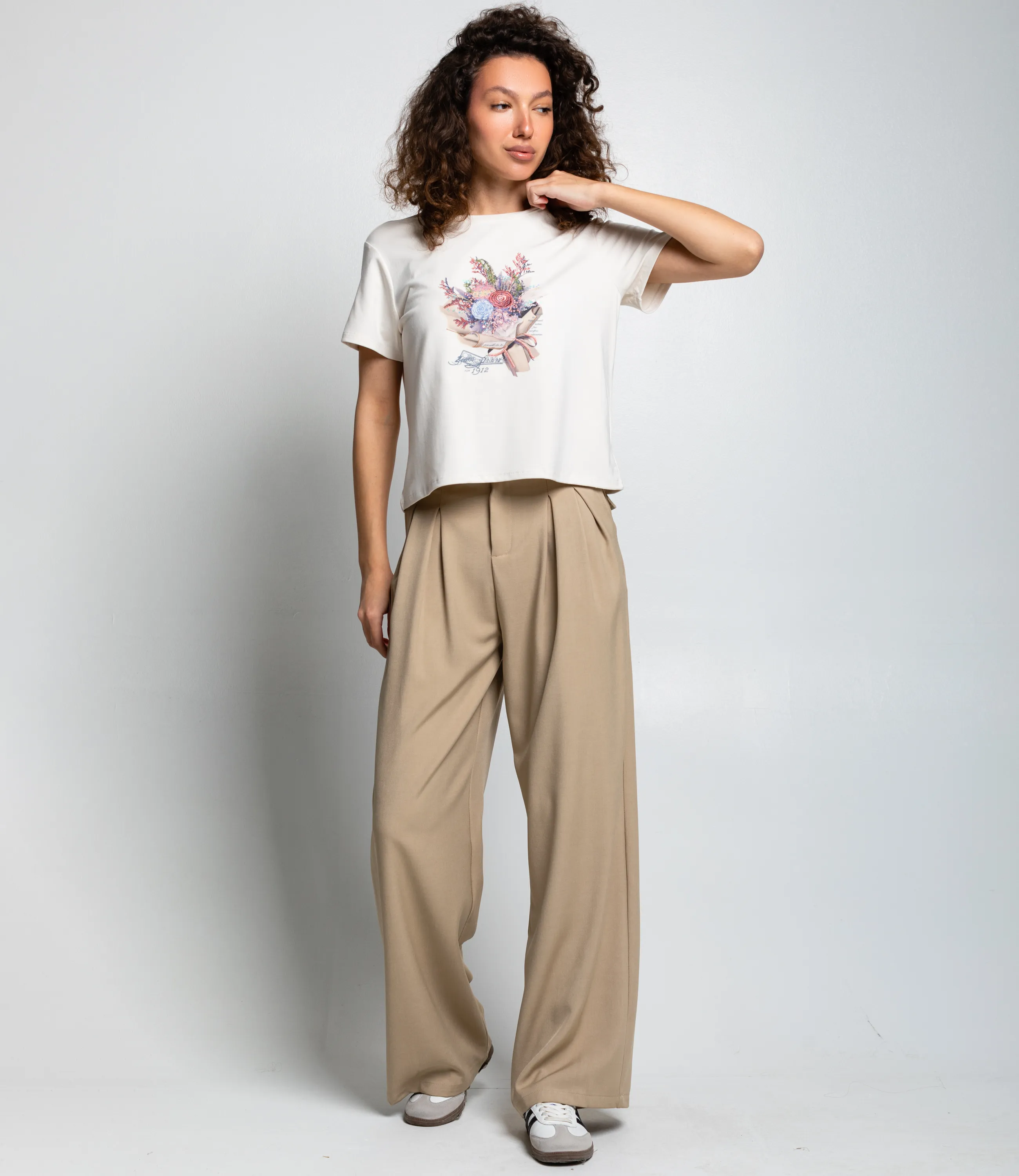 Футболка #КТ511 (5), светло-бежевый - фото 4