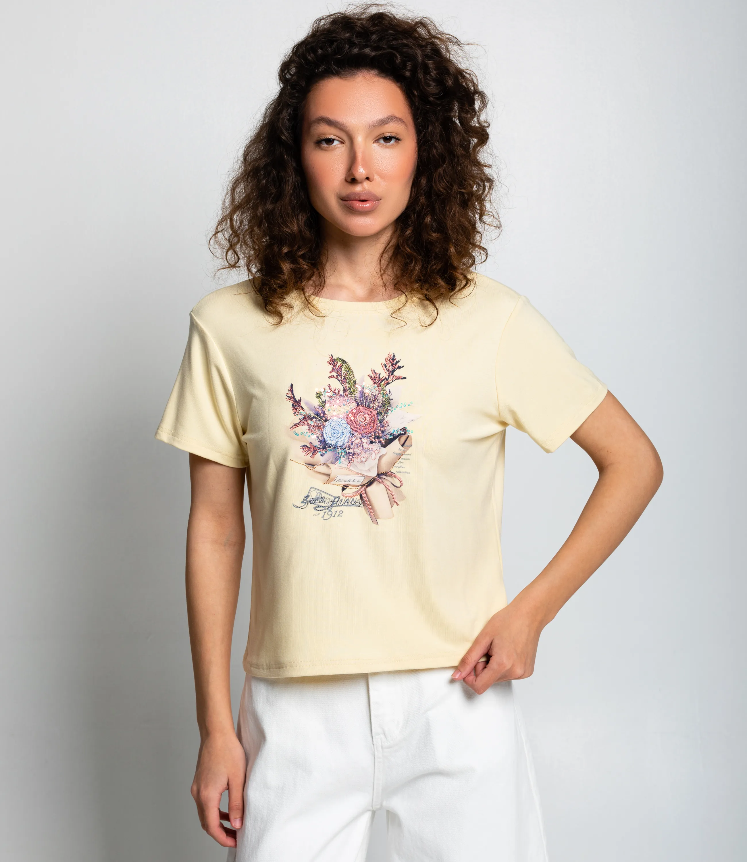 Футболка #КТ511 (5), светло-жёлтый - фото 1